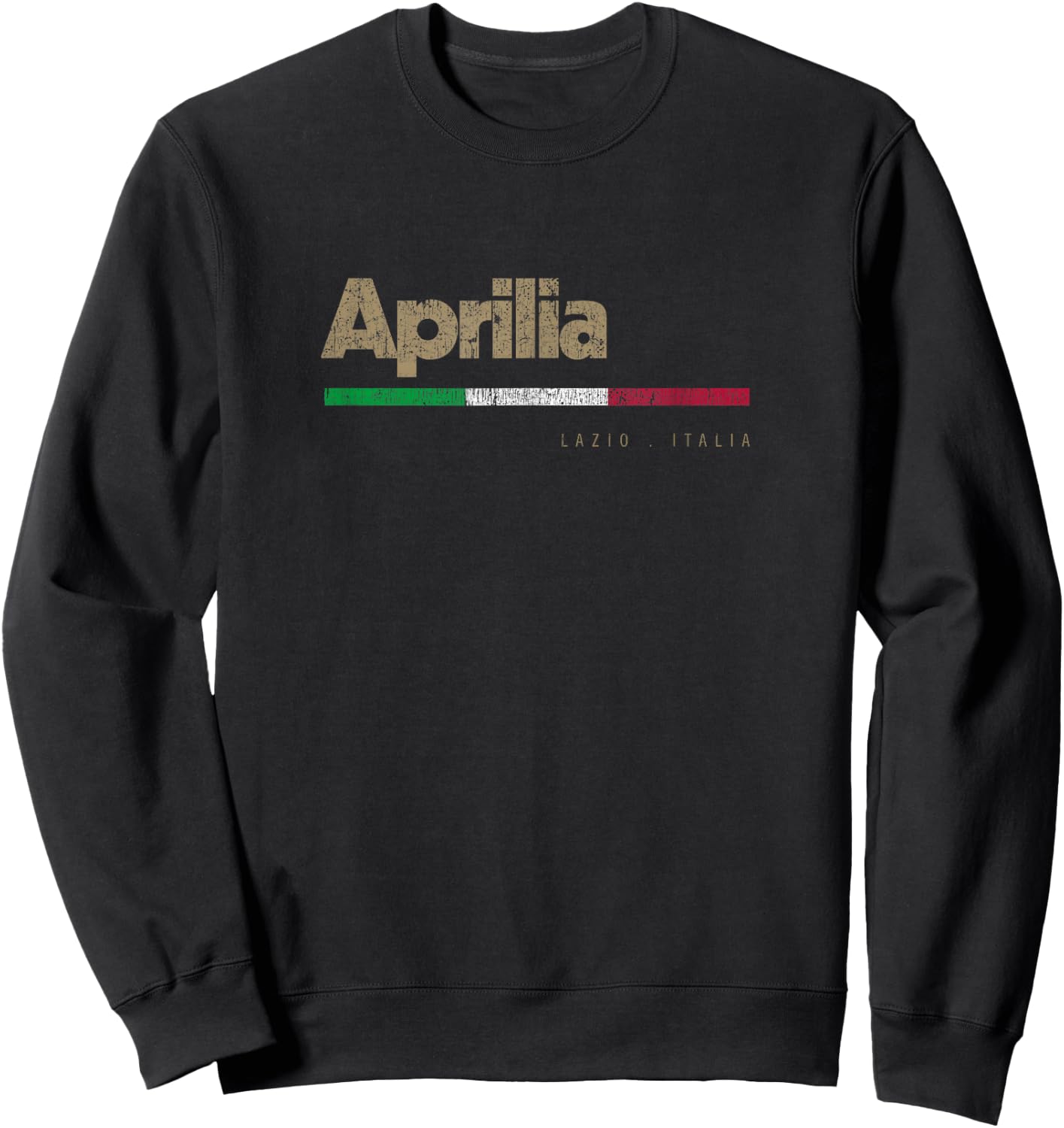 Aprilia Italian City Retro Flag Italy Sweatshirt - Sweatshirt | Black