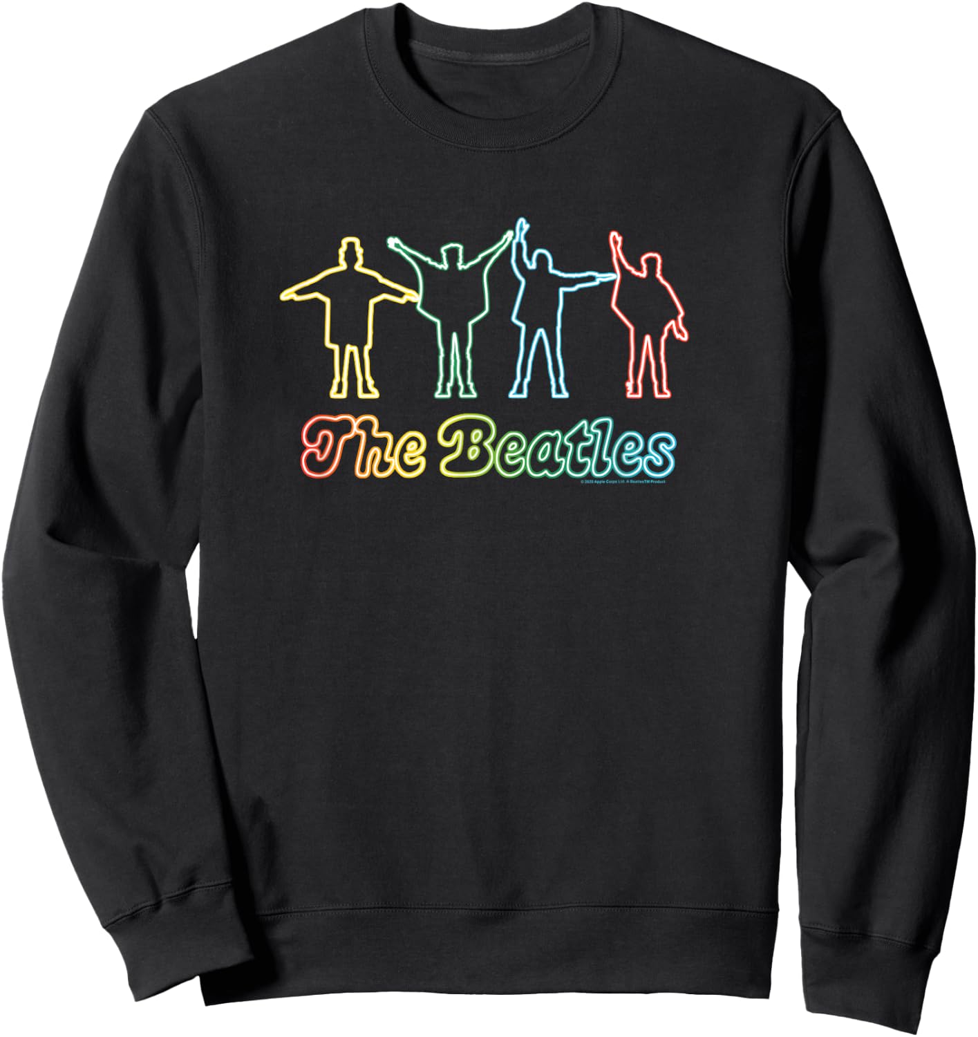 The Beatles - Neon Help Sweatshirt - Sweatshirt | Black