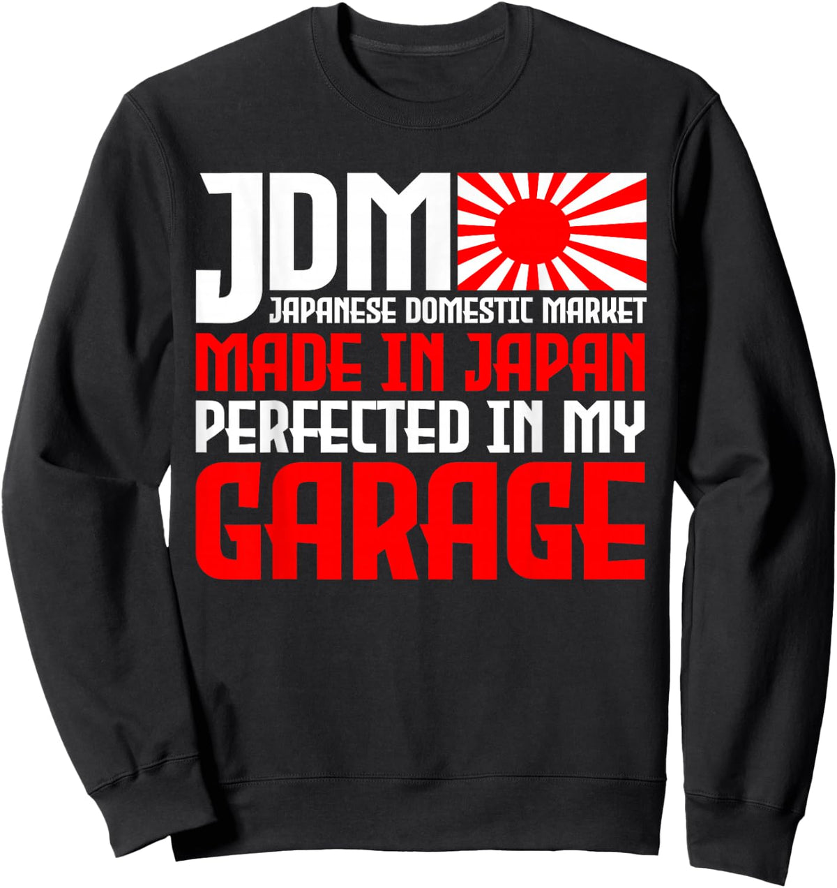JDM Motorsport Car Tuning Automotive Sweatshirt - Sweatshirt | Black