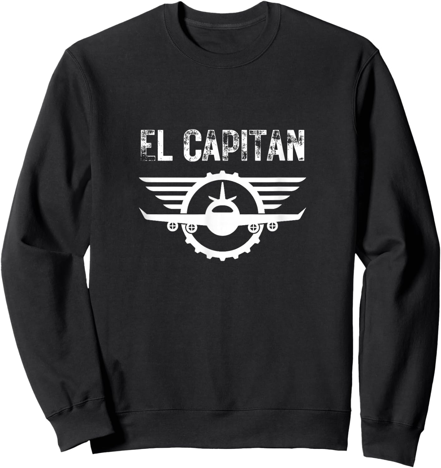 El Capitan Aviation Pilot Flight School Sweatshirt - Sweatshirt | Black