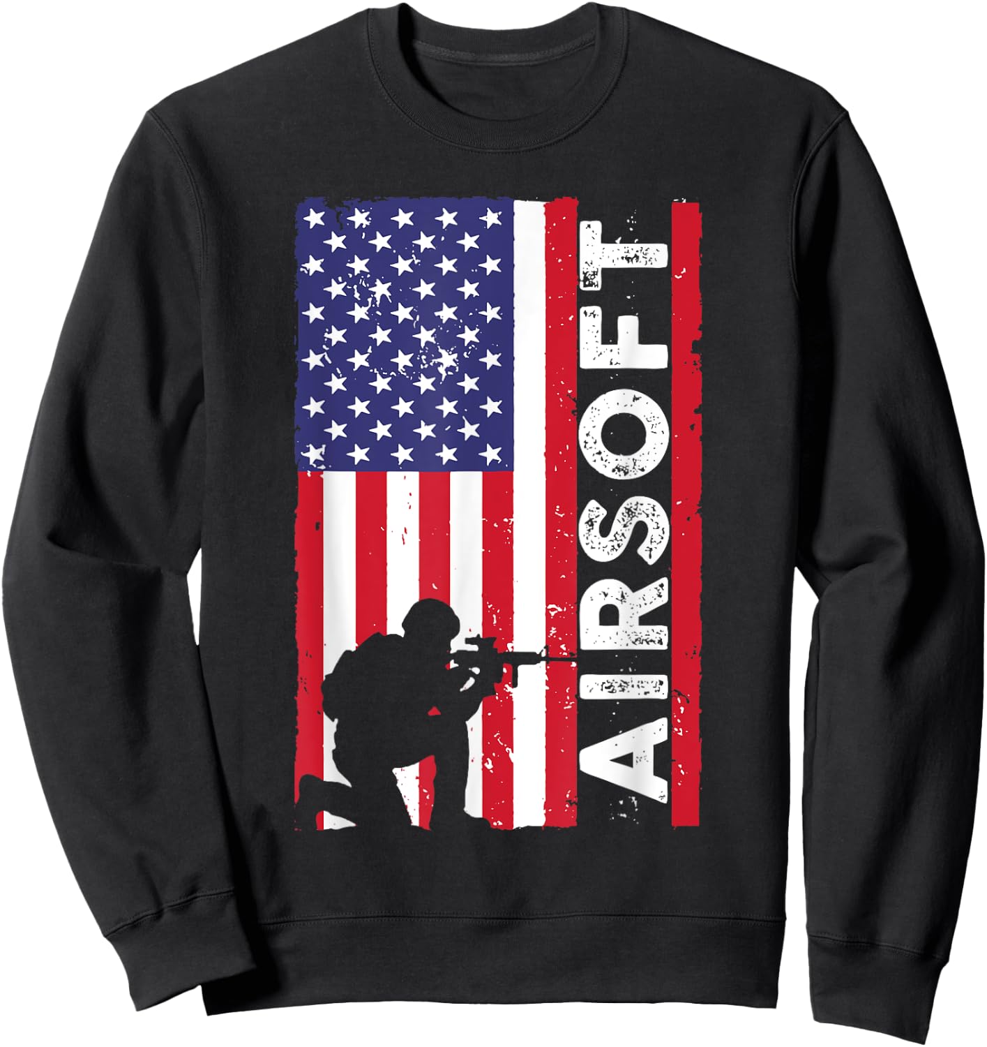 Cute Airsoft Art Women Kids Airsoft Player Airsofter Sweatshirt - Sweatshirt | Black