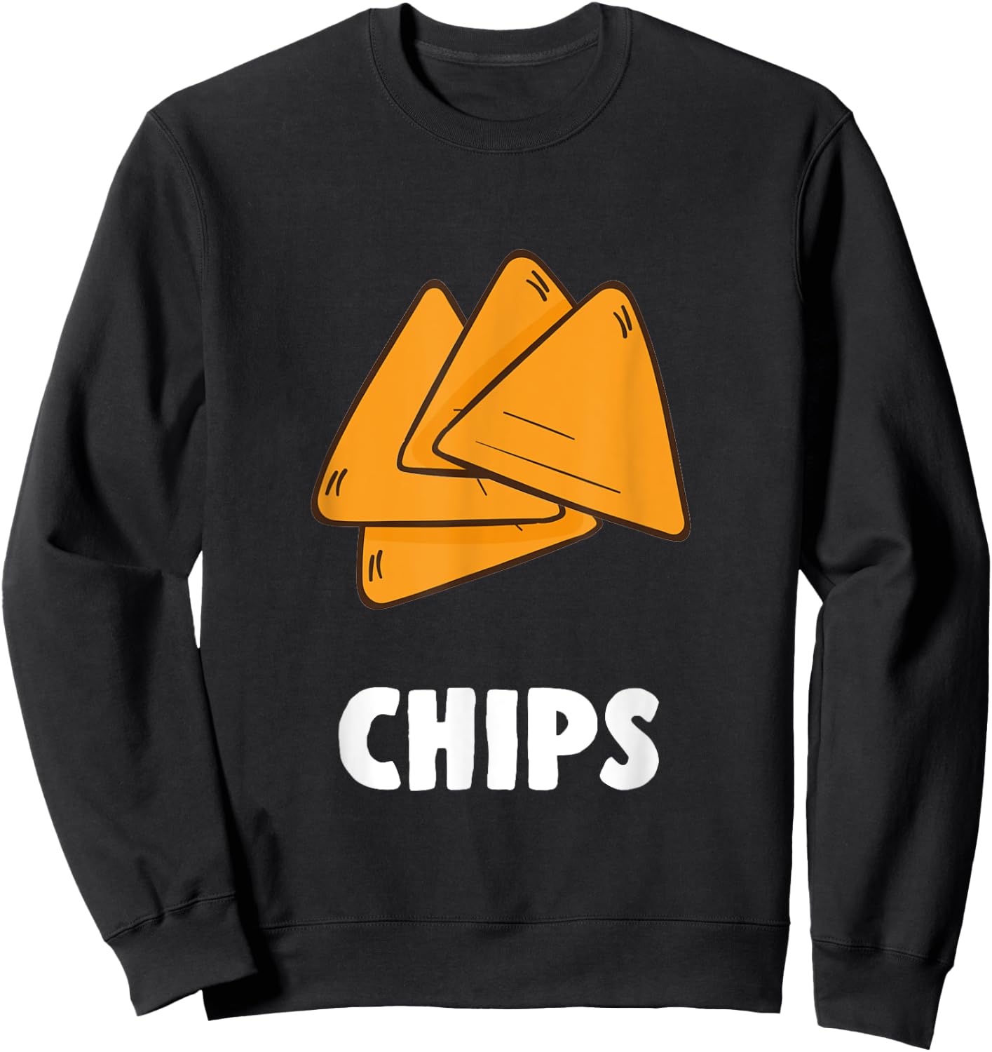 Couple Matching Halloween Costumes Chips Sweatshirt - Sweatshirt | Black