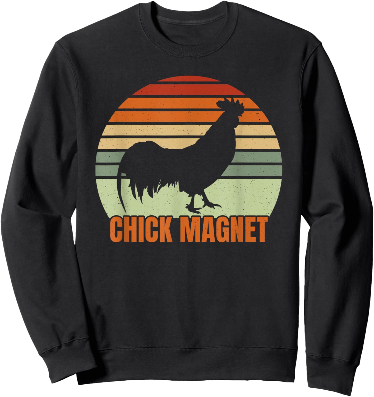 Funny Chicken Farmer Rooster Chick Magnet Backyard Chicken Sweatshirt - Sweatshirt | Black