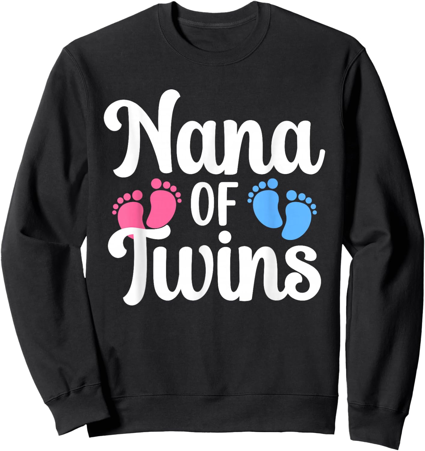 Nana of Twins Proud Twin Nana Grandma Sweatshirt - Sweatshirt | Black