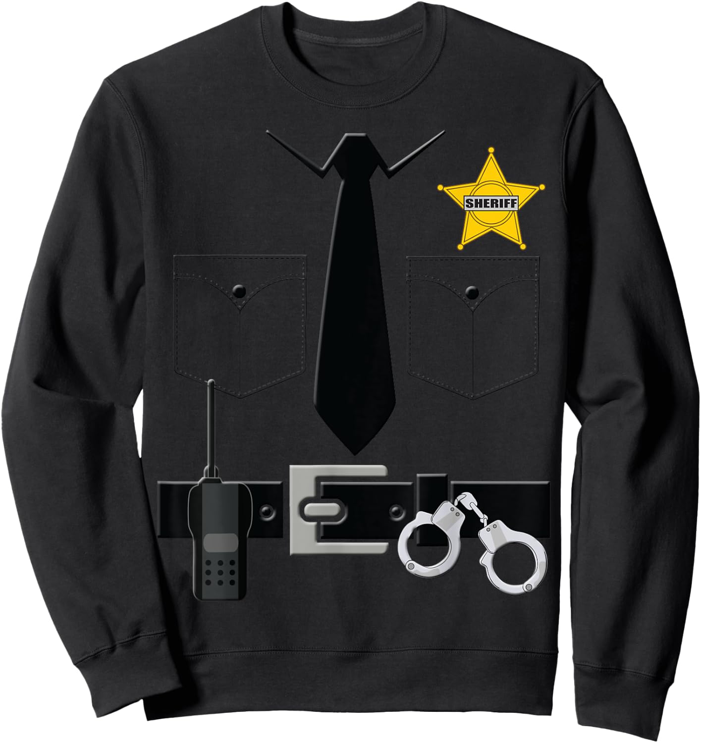 Sheriff Halloween Costume Sweatshirt - Sweatshirt | Black
