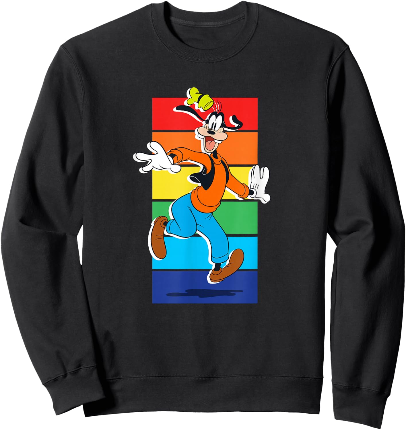 Disney Goofy Rainbow Sweatshirt - Sweatshirt | Black
