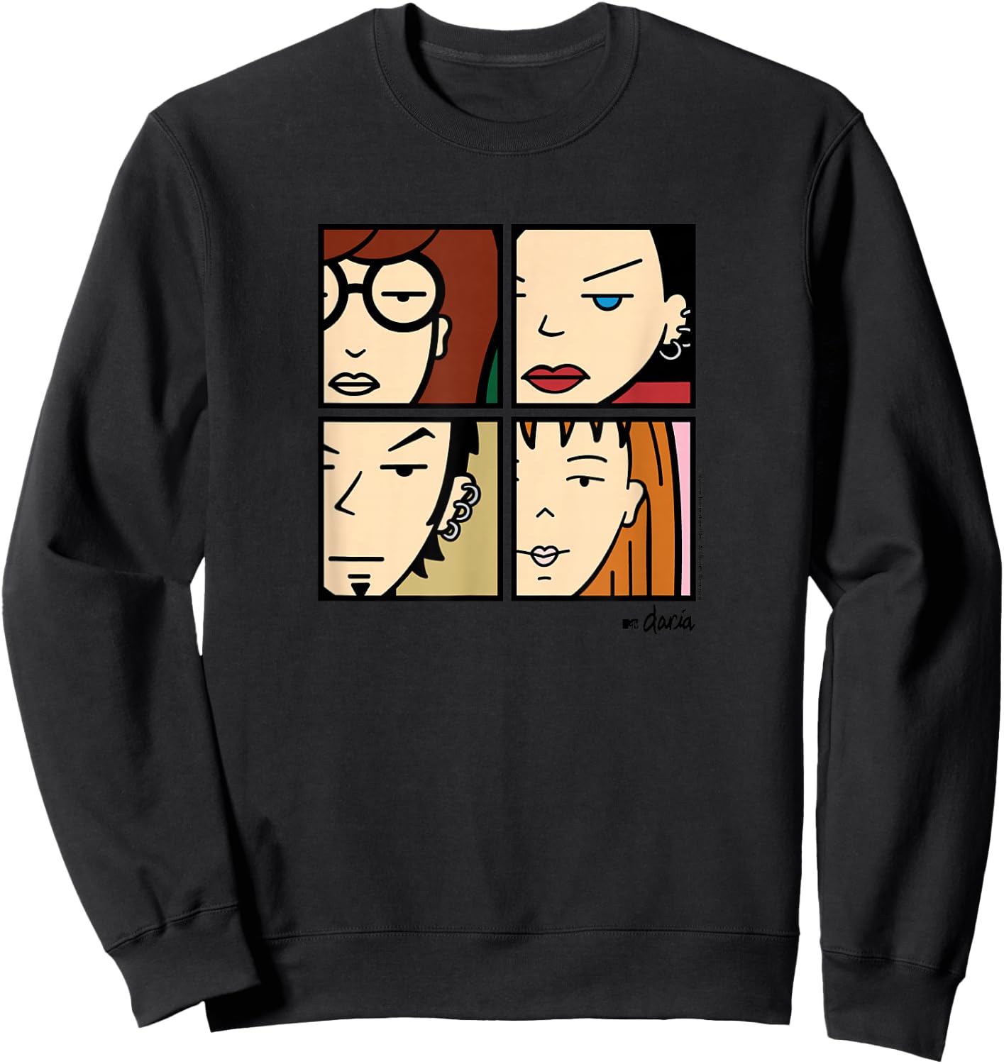 Daria - Character Grid Sweatshirt - Sweatshirt | Black