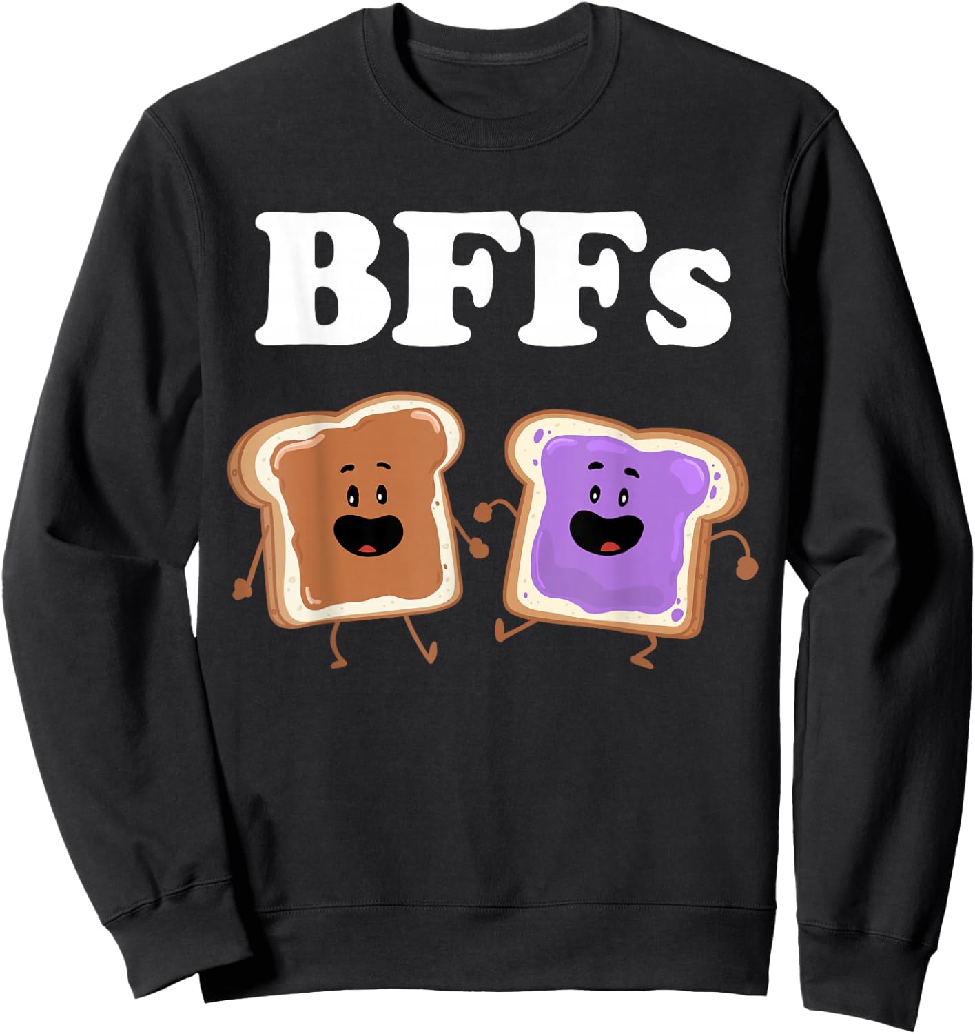 Peanut Butter and Jelly BFFs Sweatshirt - Sweatshirt | Black