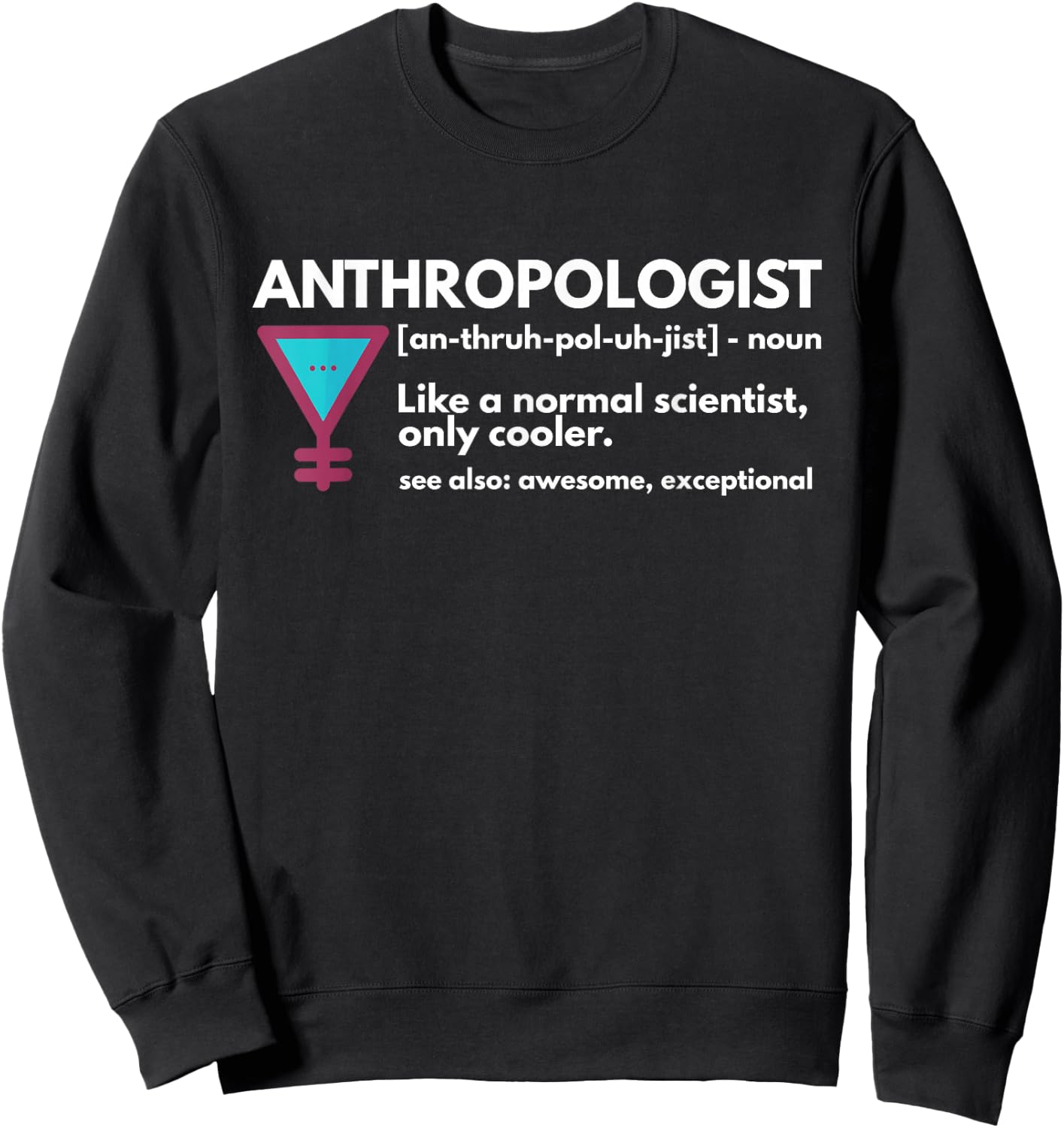 Anthropologist Definition Gift Funny Anthropologist Definition Anthropology Science Gift Sweatshirt - Sweatshirt | Black