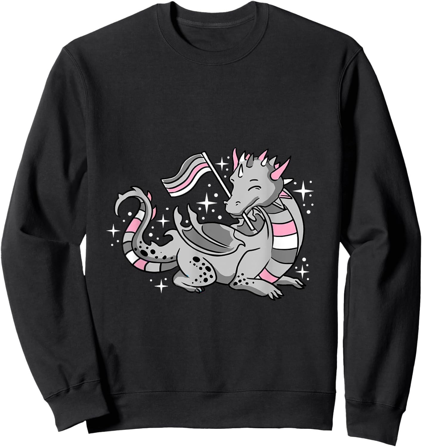 Demigirl Dragon Demigirl Pride Sweatshirt - Sweatshirt | Black