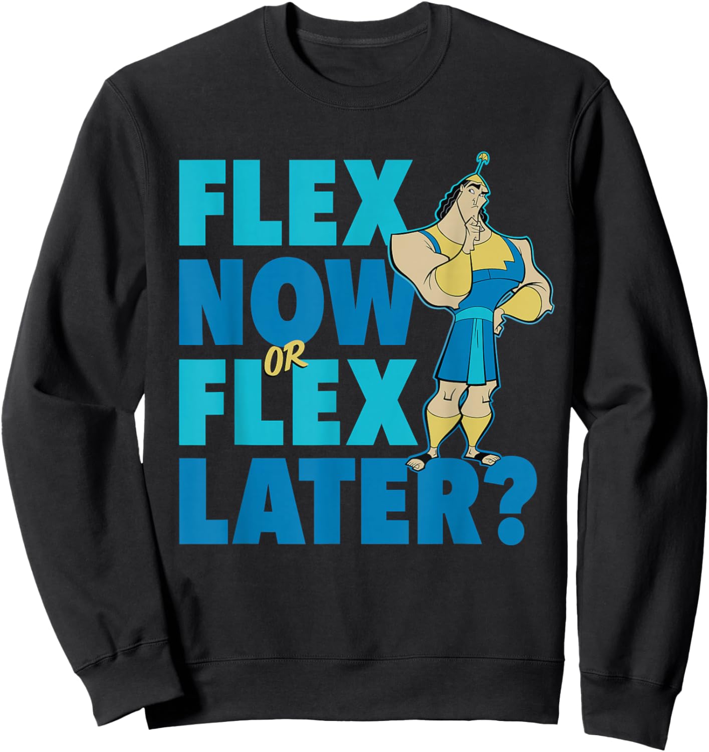 Disney The Emperor's New Groove Kronk Flex Workout Sweatshirt - Sweatshirt | Black