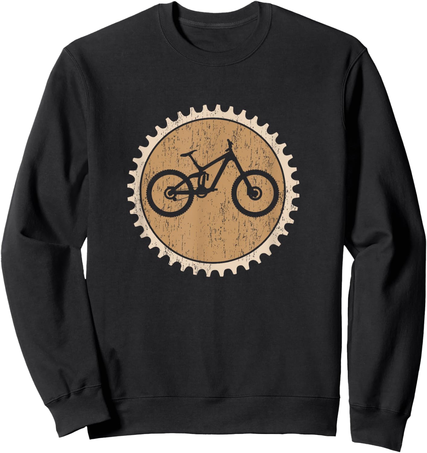 Enduro Bike Chainring Mountain Bike Sweatshirt - Sweatshirt | Black