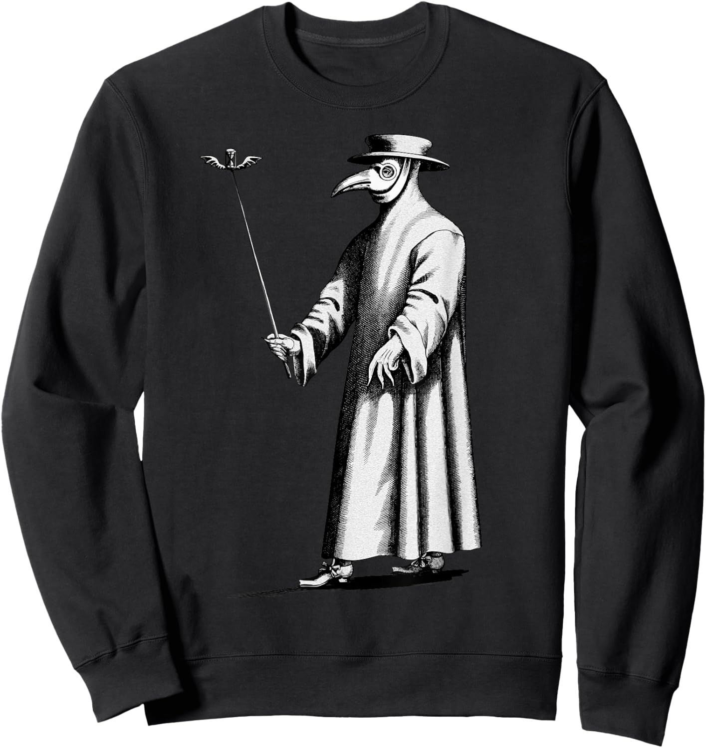 Vintage Plague Doctor Black Plague Black Death Macabre Sweatshirt - Sweatshirt | Black