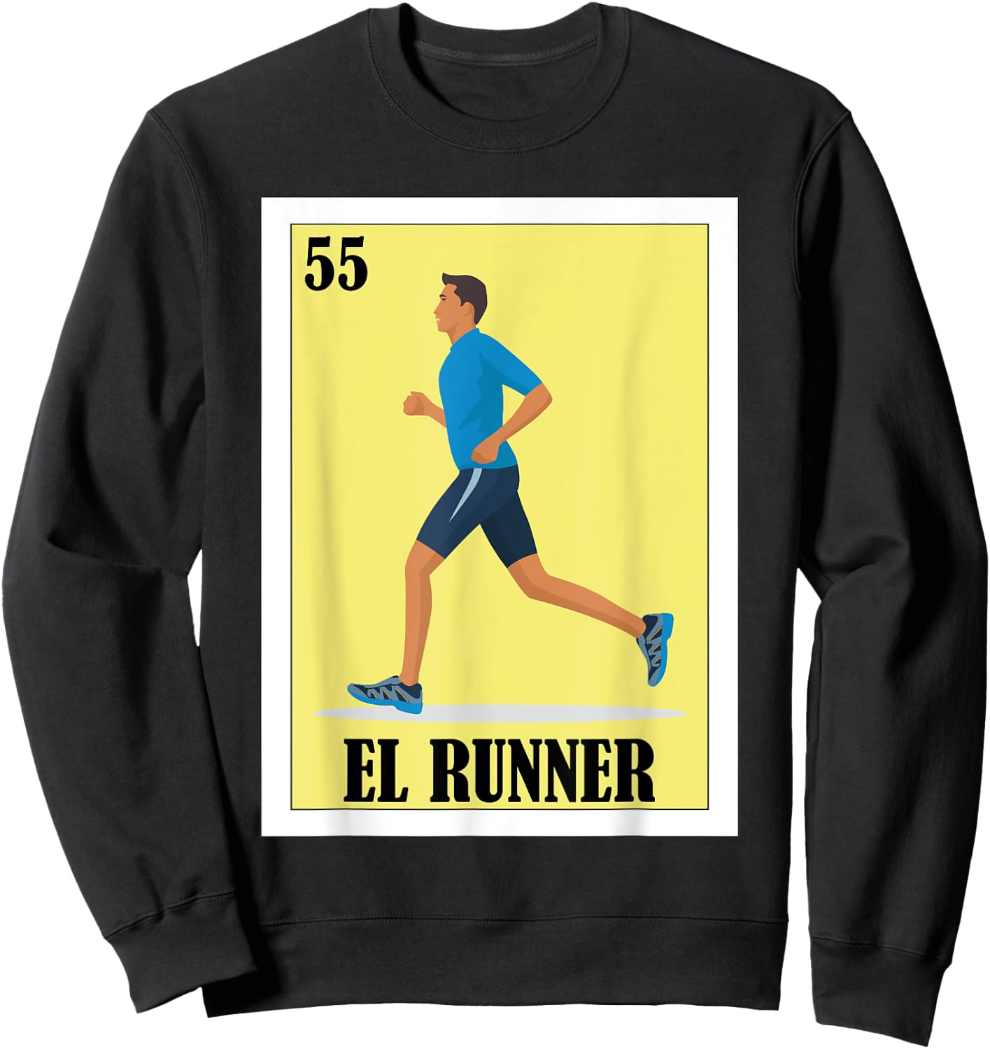 Funny Mexican Design for Runners - El Runner Sweatshirt - Sweatshirt | Black