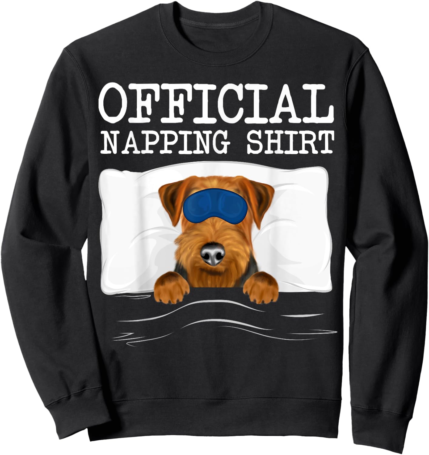Sleeping Welsh Terrier Sleep Official Napping Sweatshirt - Sweatshirt | Black