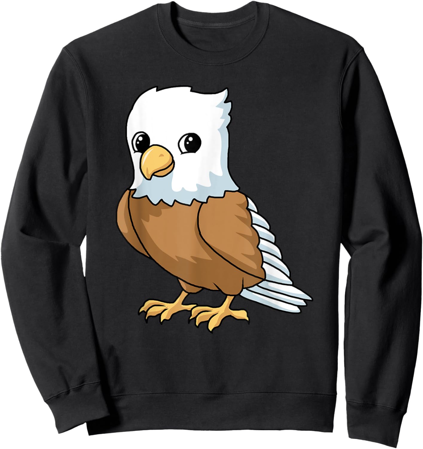 Cute baby eagle as a gift bird drawn painted Sweatshirt - Sweatshirt | Black