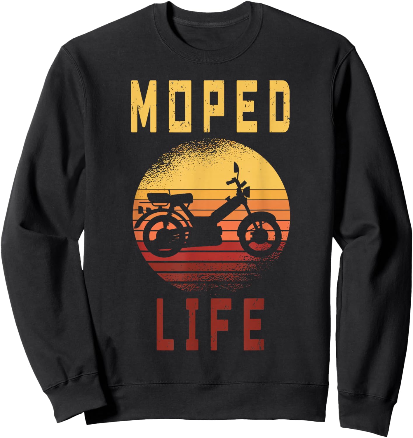 Vintage Moped Life | Retro Moped | Mokick Driver Sweatshirt - Sweatshirt | Black