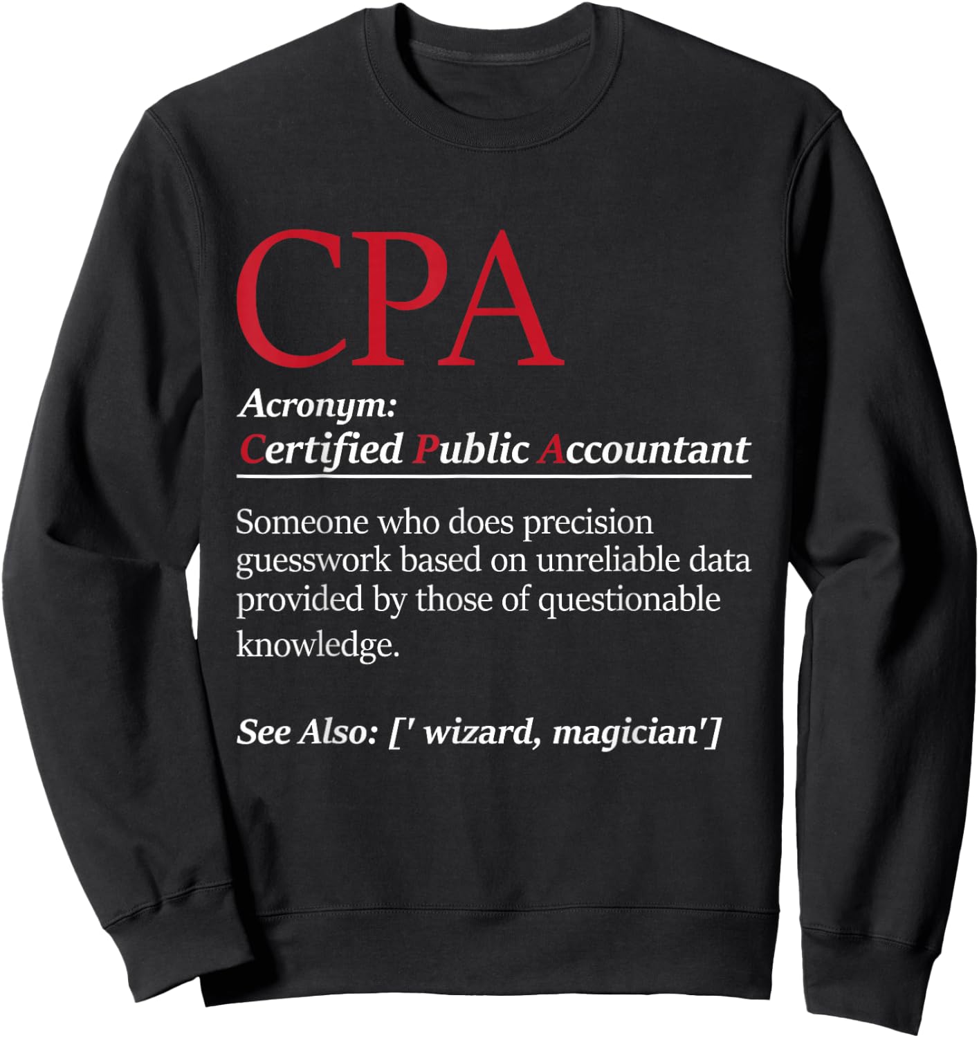 Public Accountant Bookkeeper Tax Auditor Financial Analyst Small Sweatshirt - Sweatshirt | Black