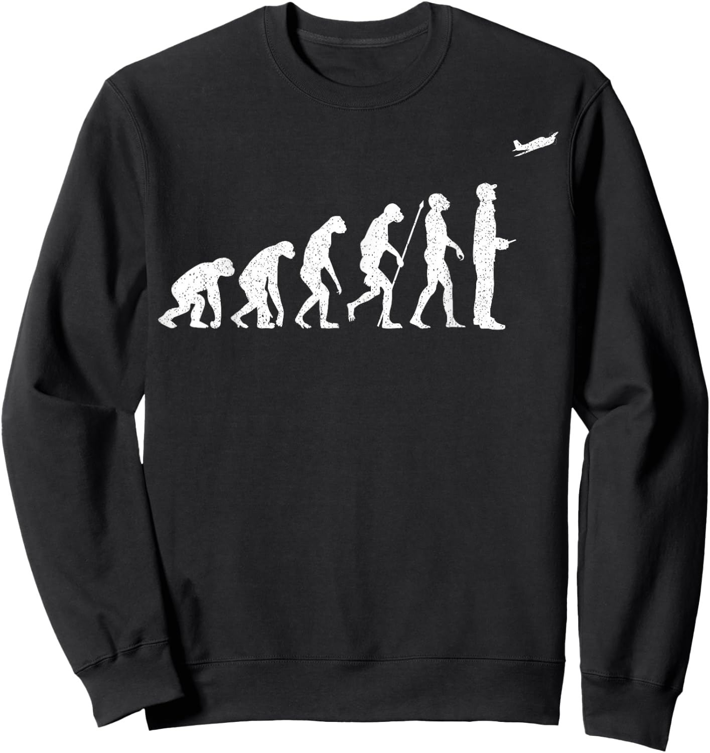 RC Airplane Evolution Electronic Operator Plane Aerodynamic Sweatshirt - Sweatshirt | Black
