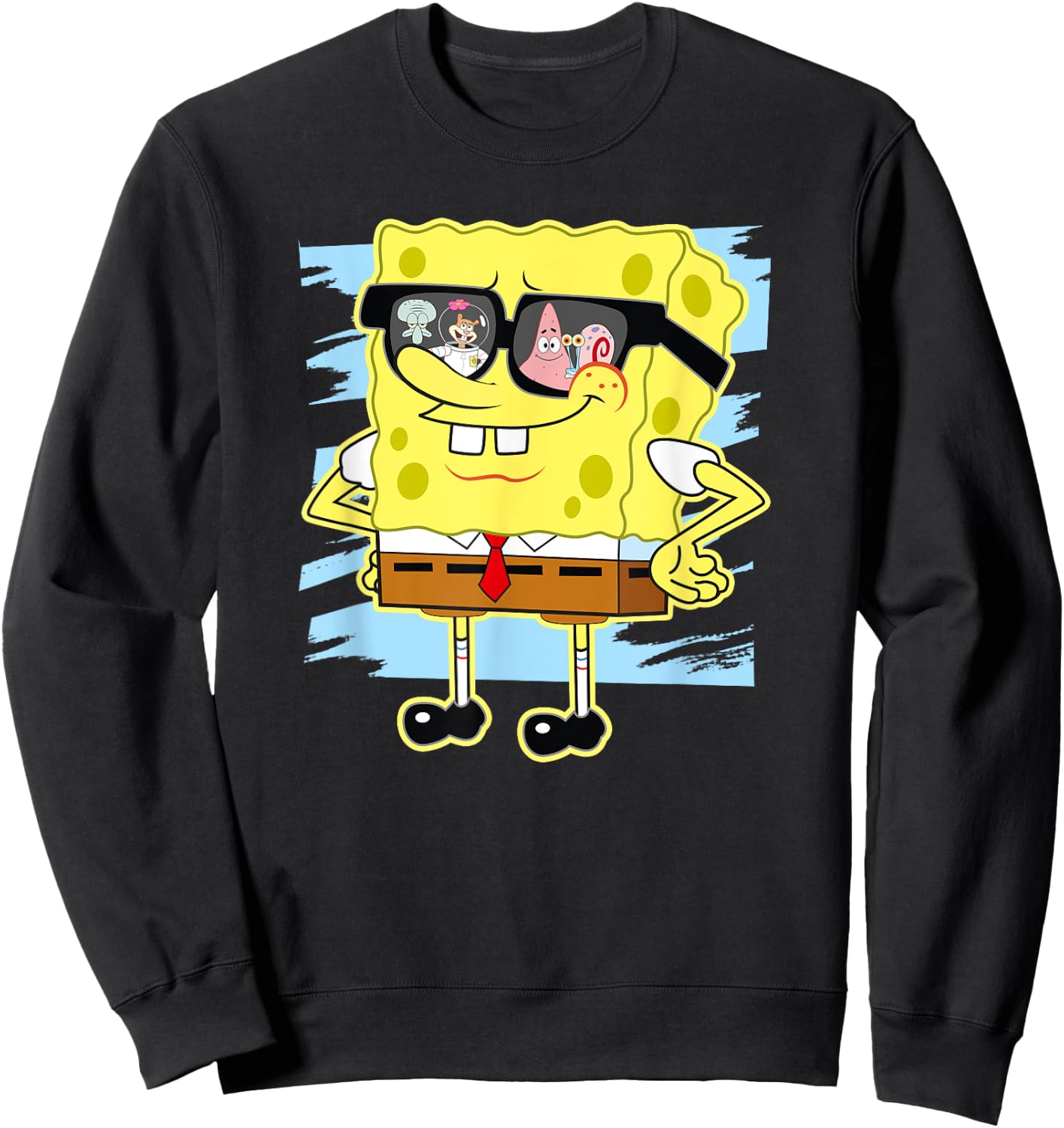 Mademark x SpongeBob SquarePants - SpongeBob - Reflection in Sunglasses Sweatshirt - Sweatshirt | Black
