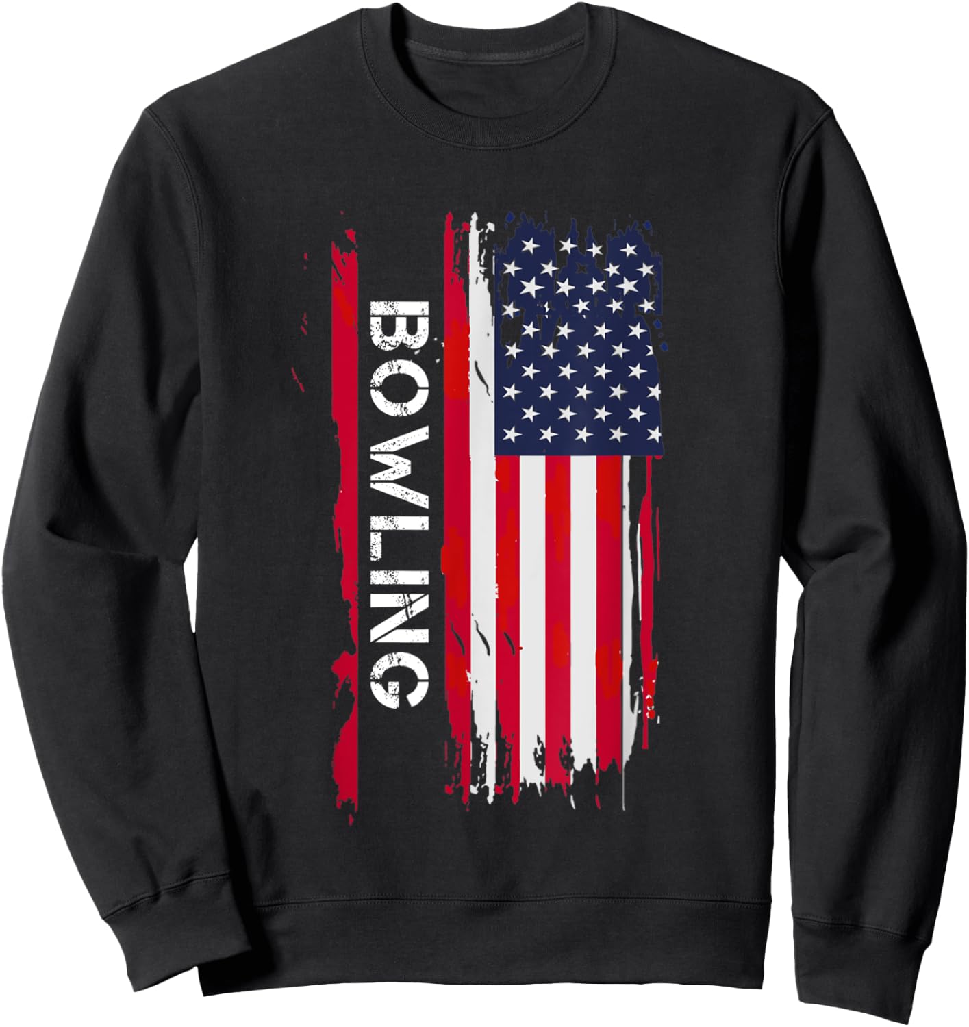 Bowling 10 Pins And Strikes And Spares In America Sweatshirt - Sweatshirt | Black