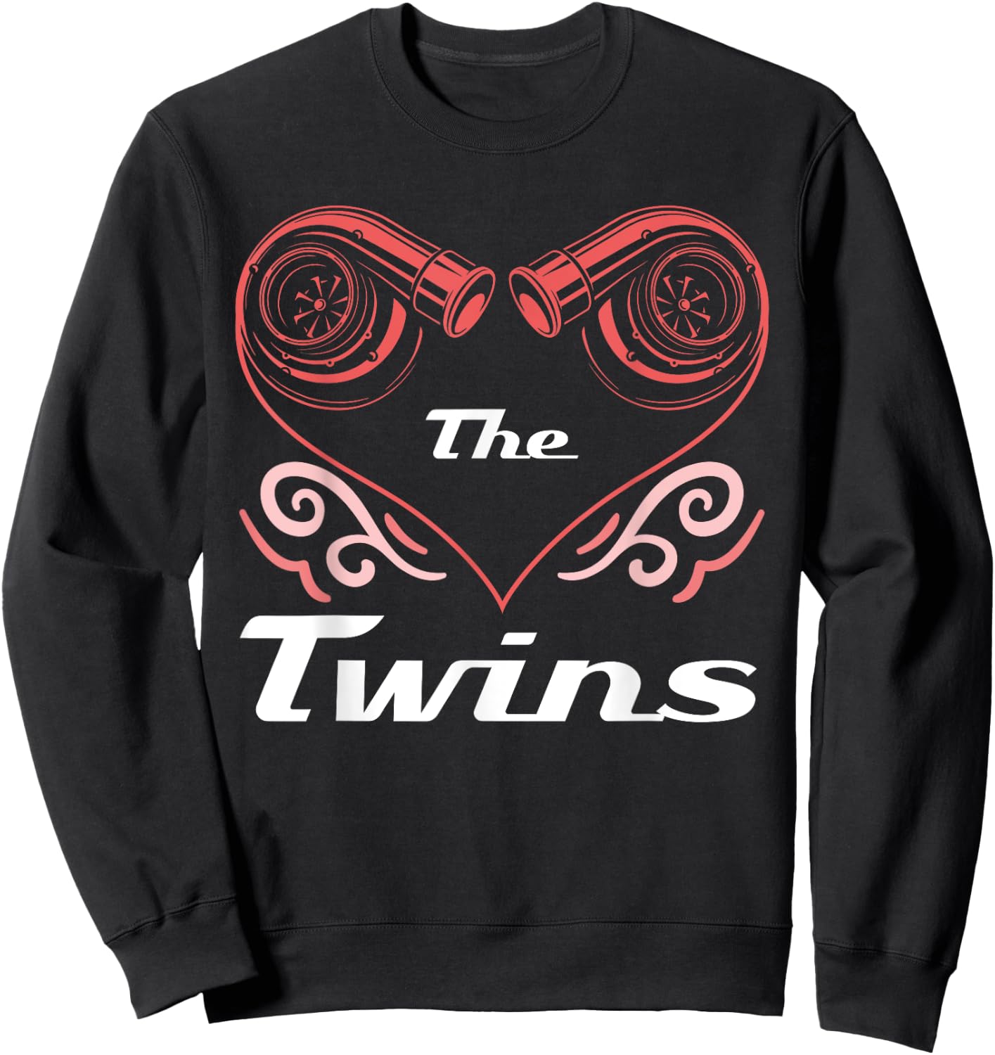 The Twins Twin Turbo Design For Car Enthusiasts Sweatshirt - Sweatshirt | Black