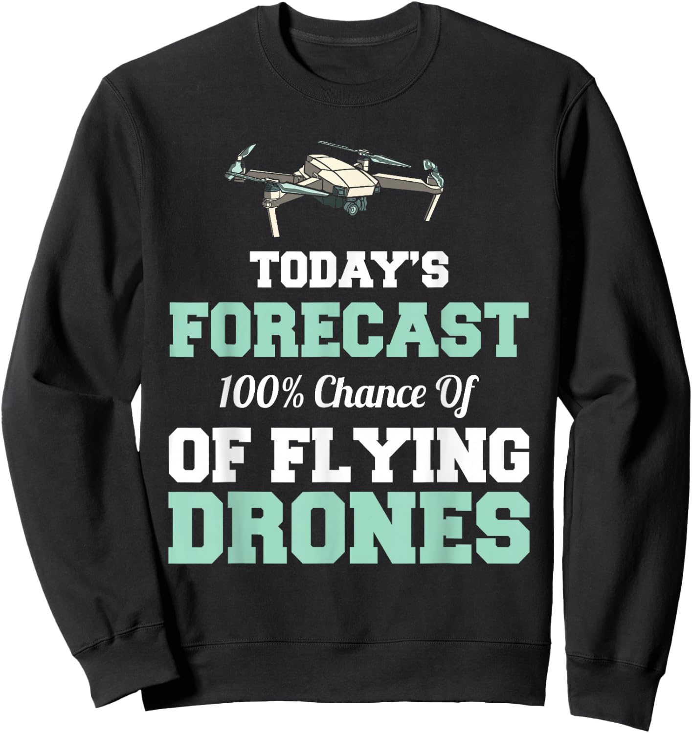 Retro Vintage Funny Drone Pilot Sweatshirt - Sweatshirt | Black