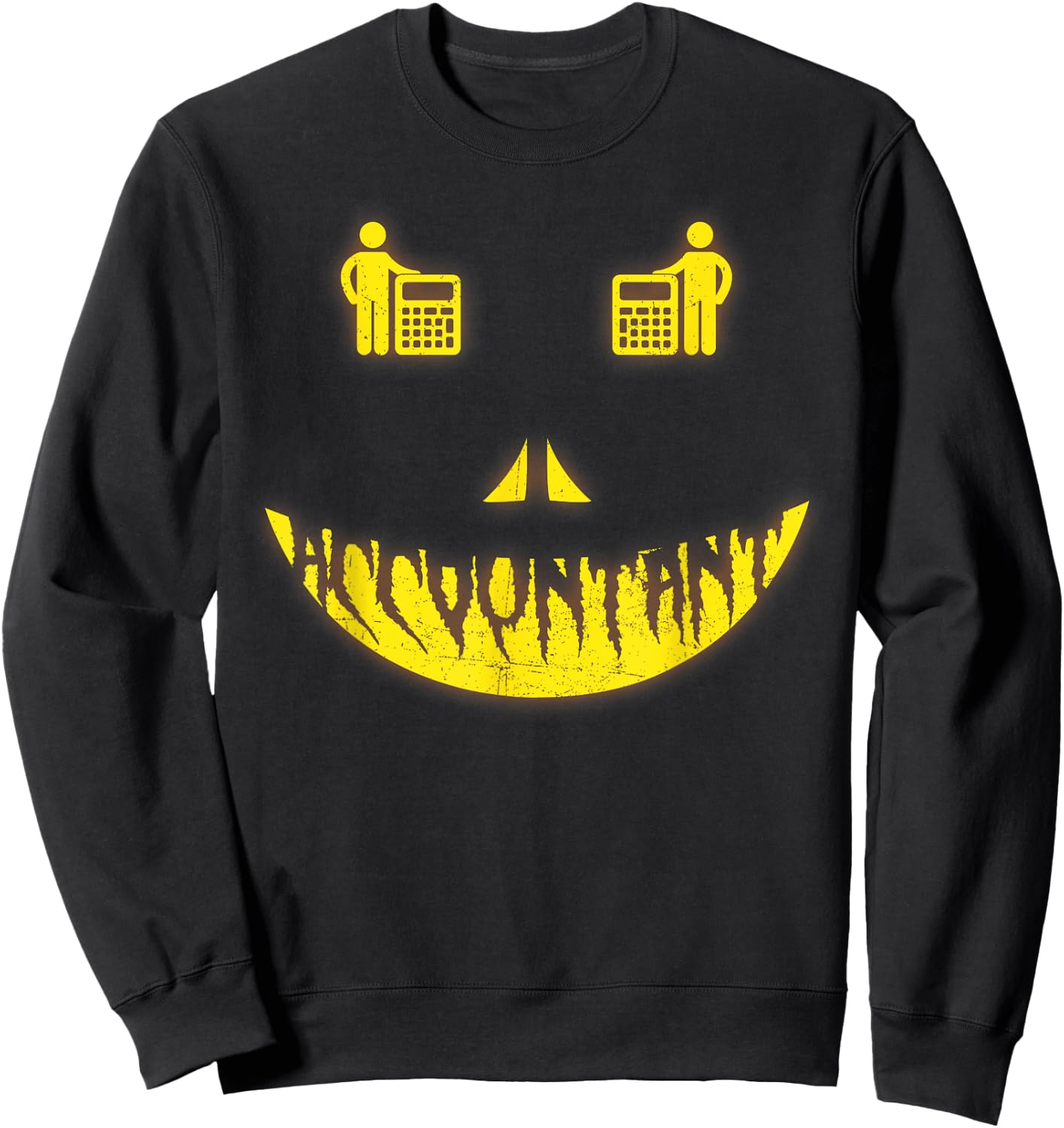 Halloween Costume Accountant Scary Face Halloween T Shirt Sweatshirt - Sweatshirt | Black