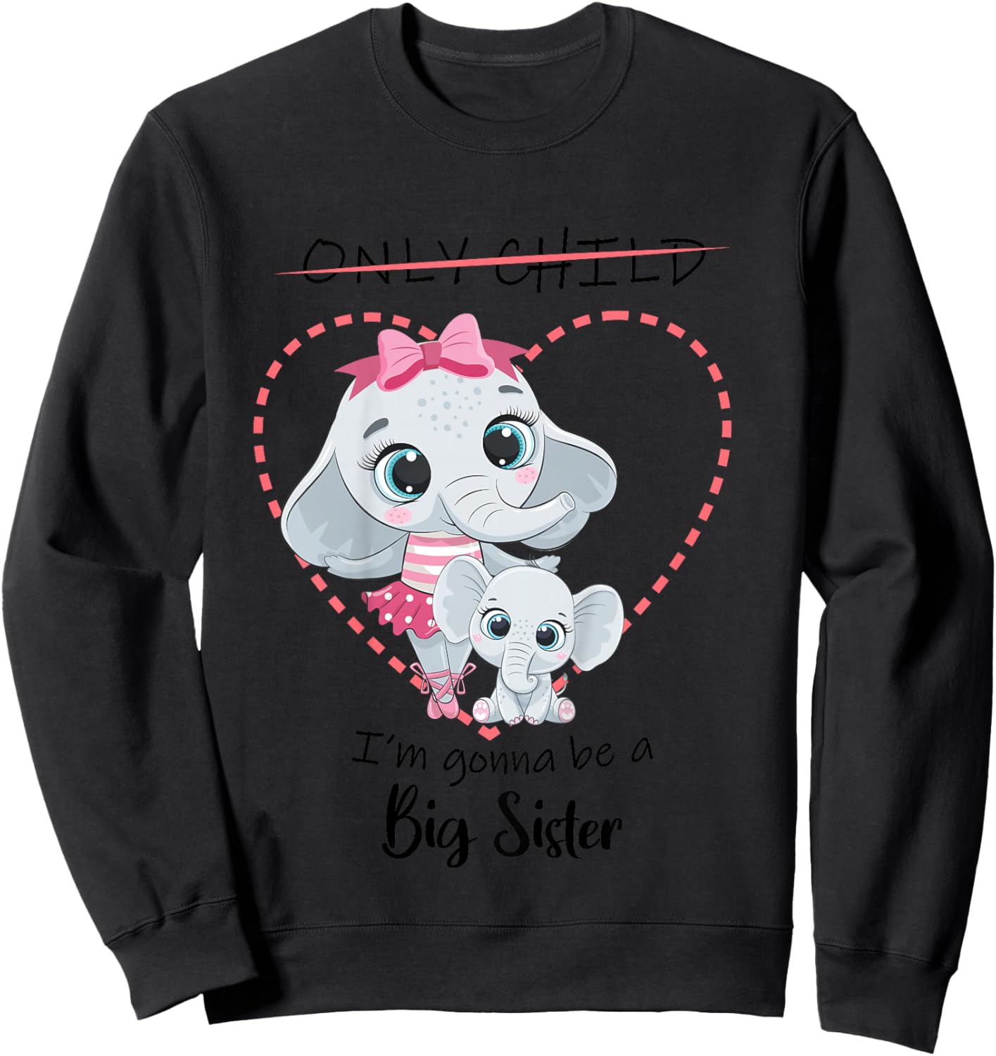 I'm gonna be a Big Sister 2026 Pregnancy Announcement Sweatshirt - Sweatshirt | Black