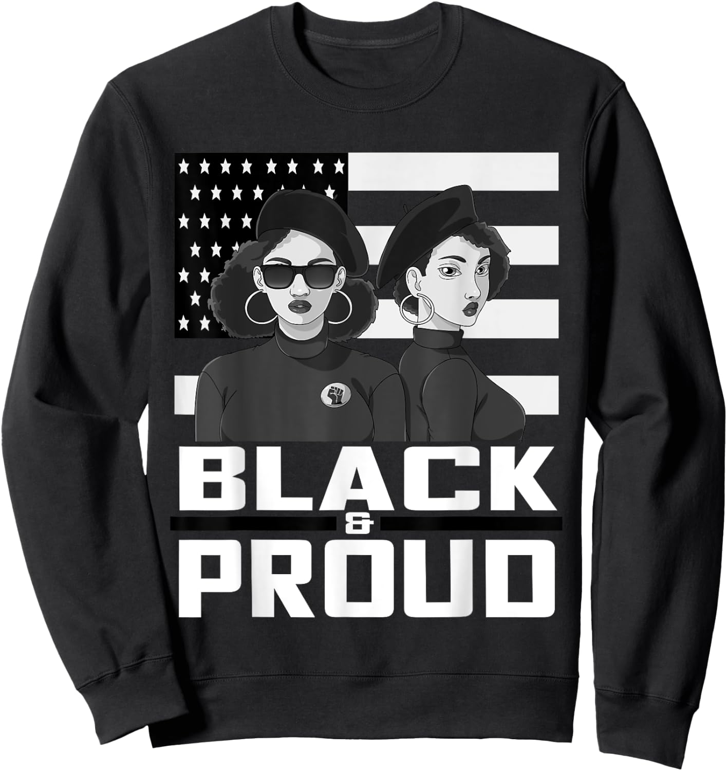 Black and Proud Panther Party 1966 Afro American Sweatshirt - Sweatshirt | Black