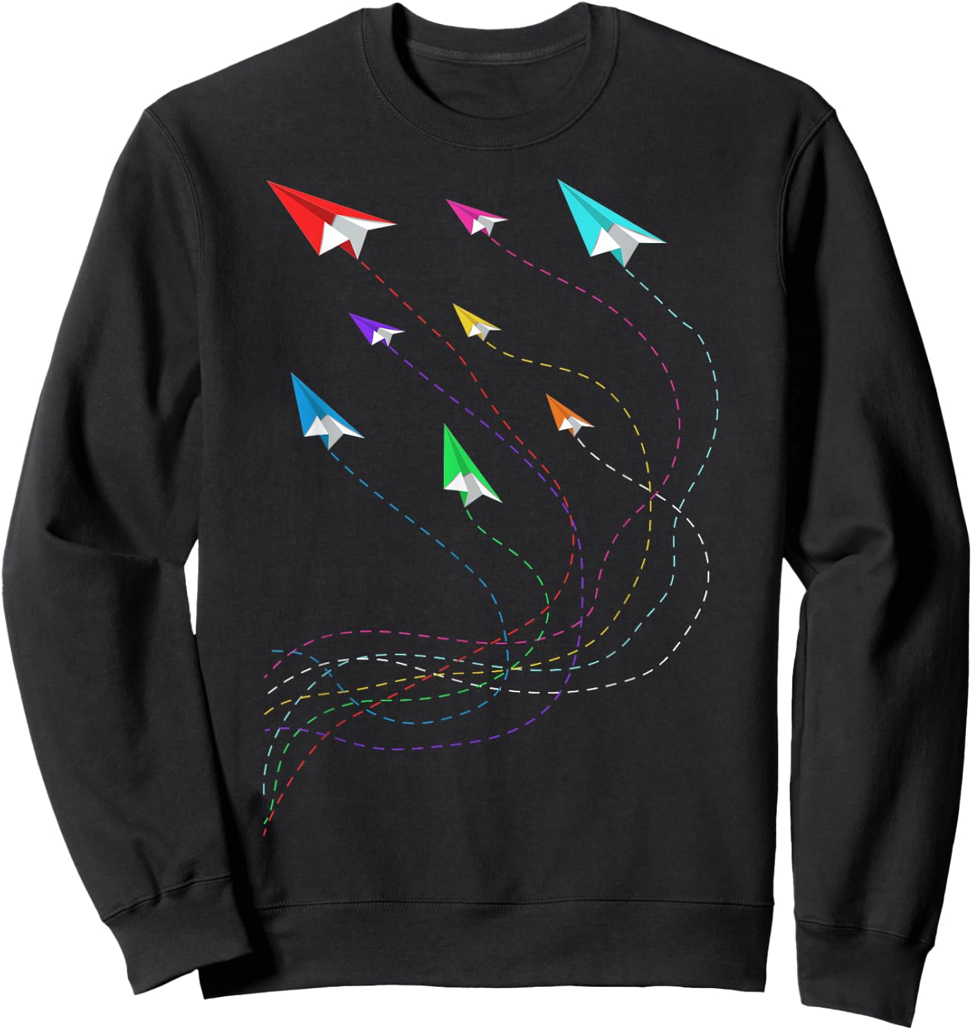 Paper Plane Men's Boys Paper Plane Pilot Sweatshirt - Sweatshirt | Black