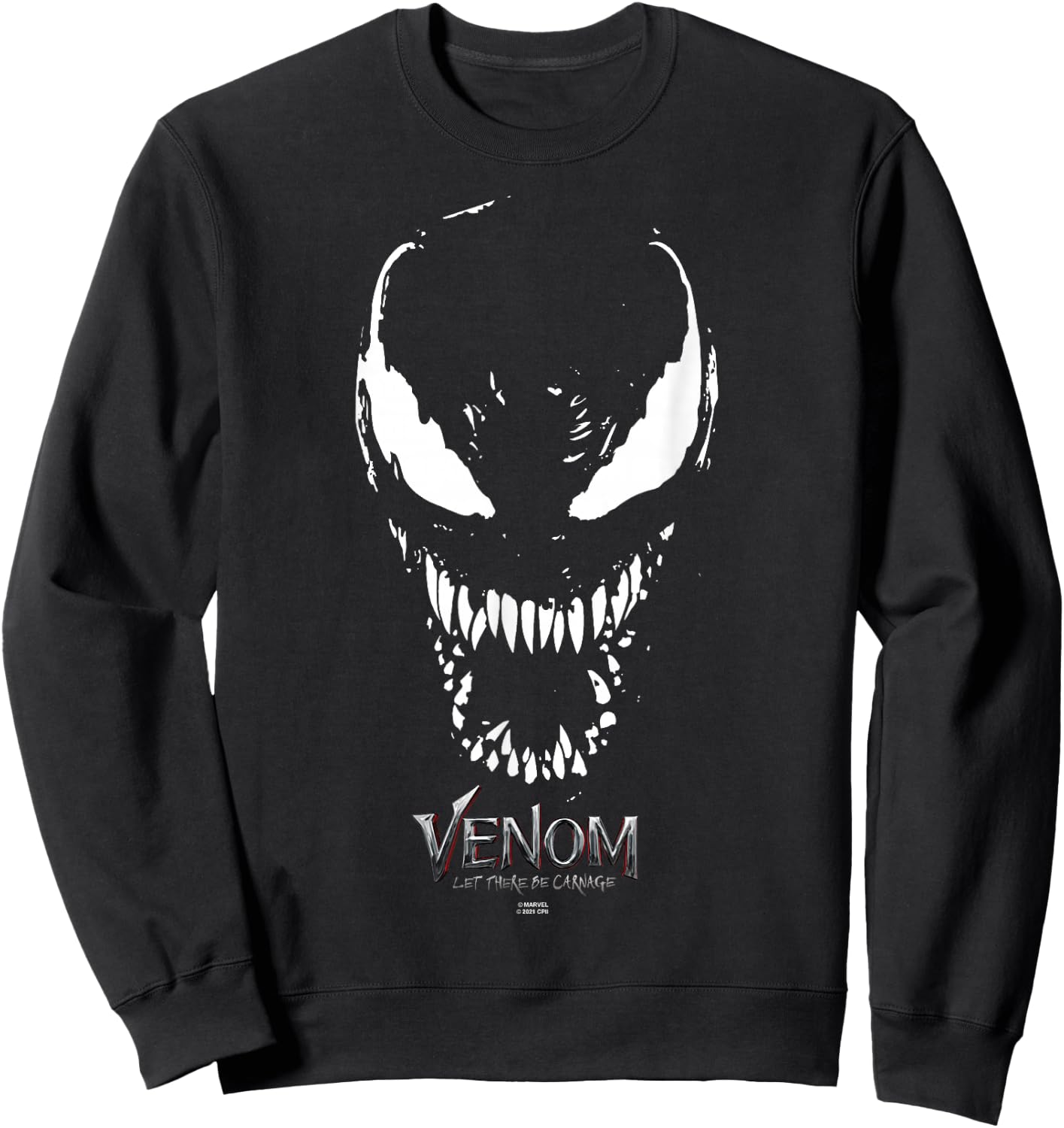 Marvel Venom: Let There Be Carnage Big Face Venom Sweatshirt - Sweatshirt | Black