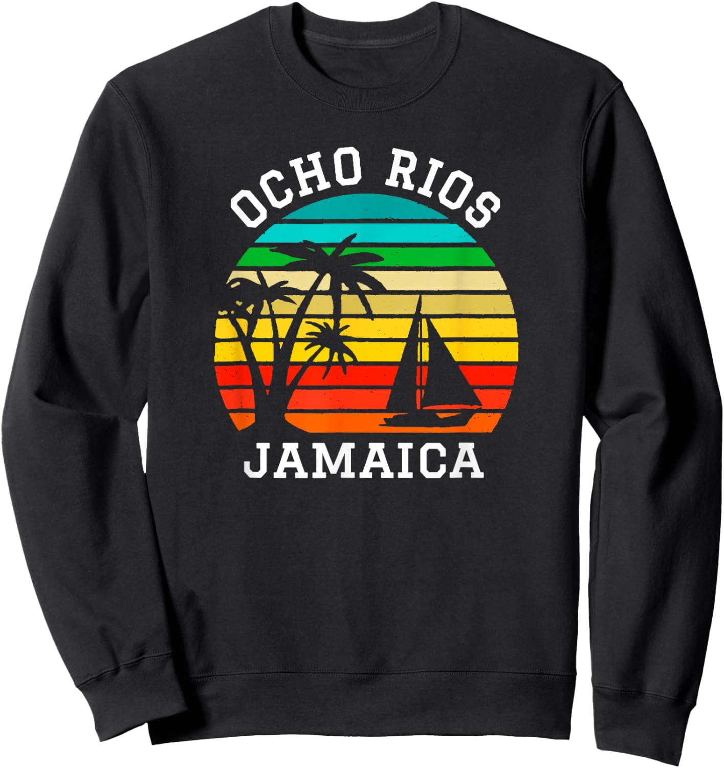 Ocho Rios Jamaica Shirt Matching Family Vacation Sweatshirt - Sweatshirt | Black