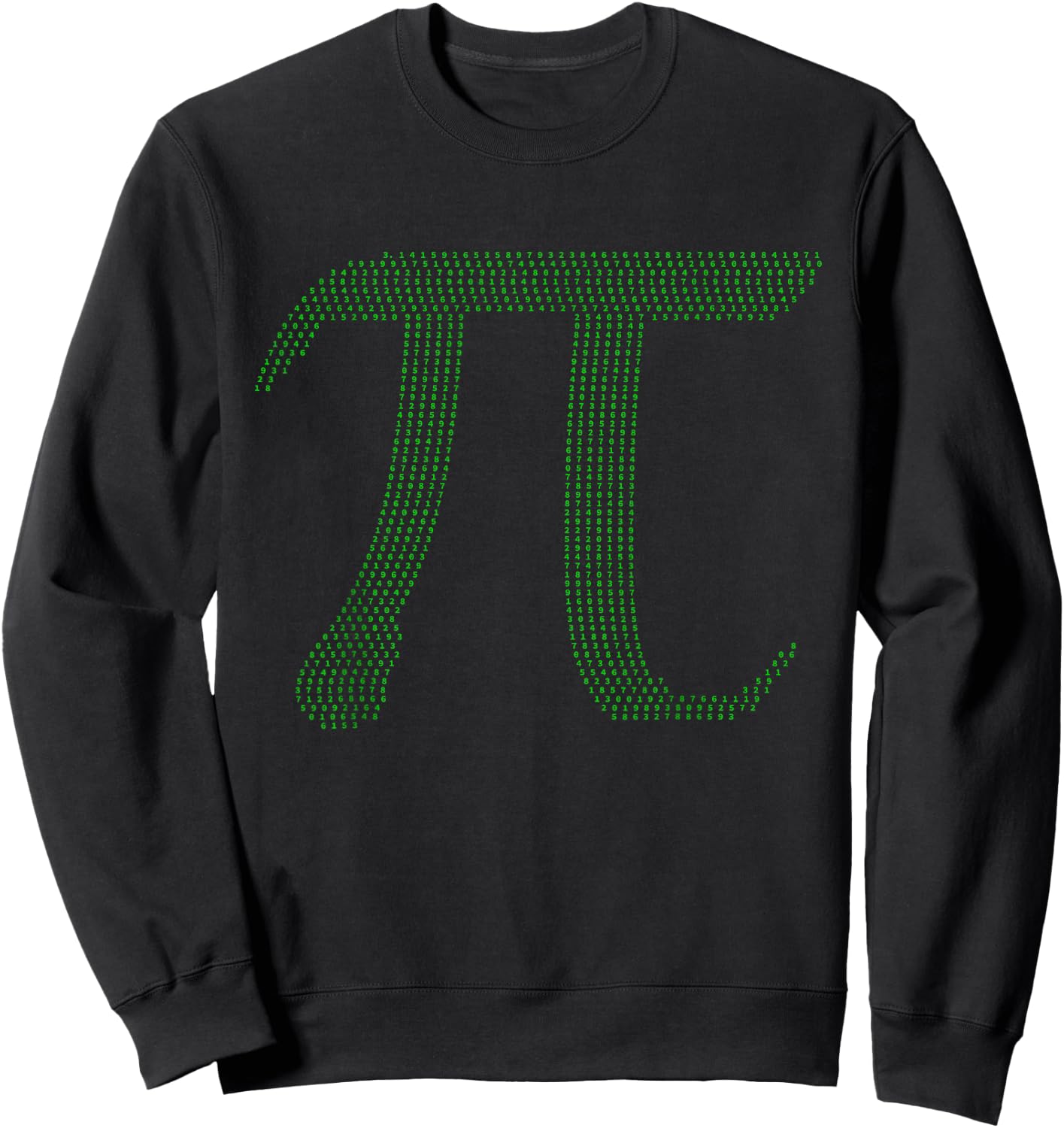 Digits of Pi in source code numbers Pi Day 3.14159 Sweatshirt - Sweatshirt | Black