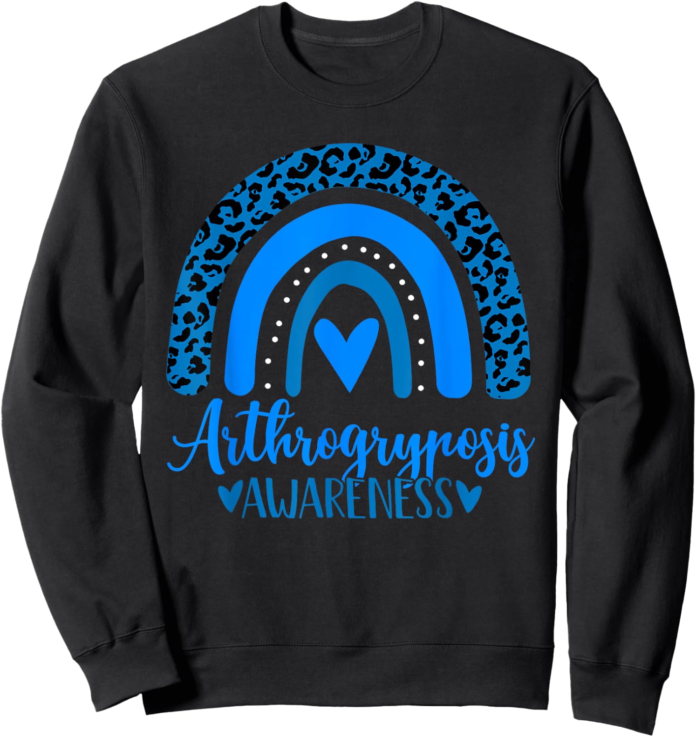 we wear Blue rainbow awsewome for Arthrogryposis Awareness Sweatshirt - Sweatshirt | Black