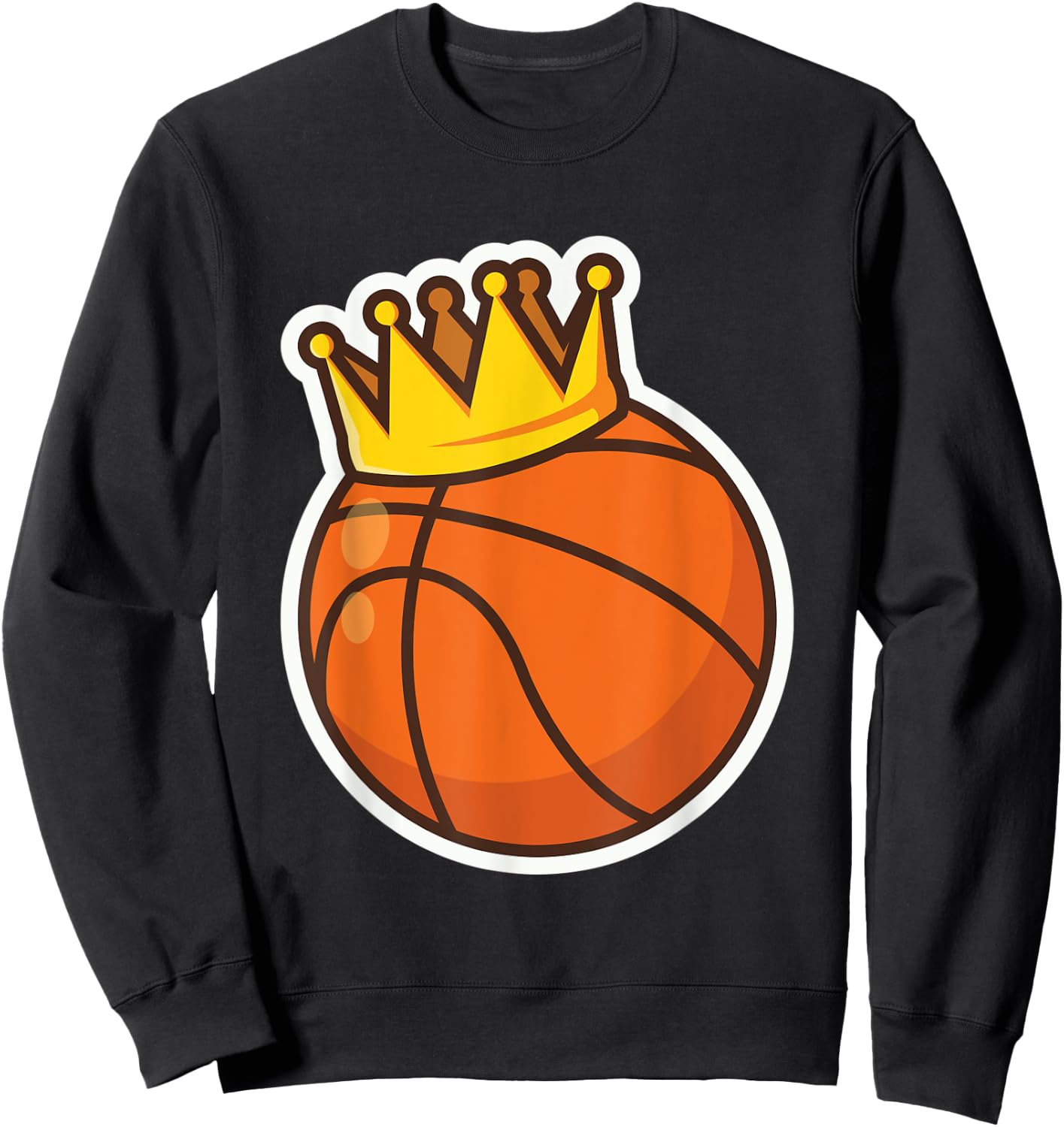 Basketball King Crown for Basketball Player Sweatshirt - Sweatshirt | Black
