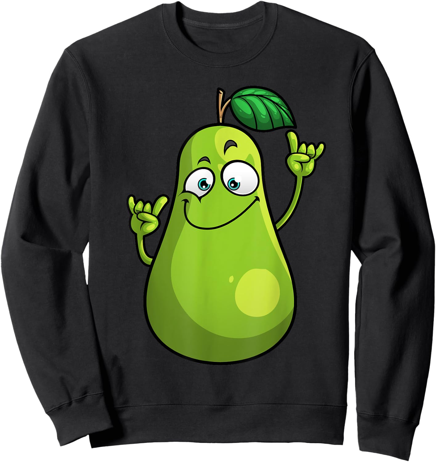 Funny Pear Designs Women Gardening Vegan Plant Food Sweatshirt - Sweatshirt | Black