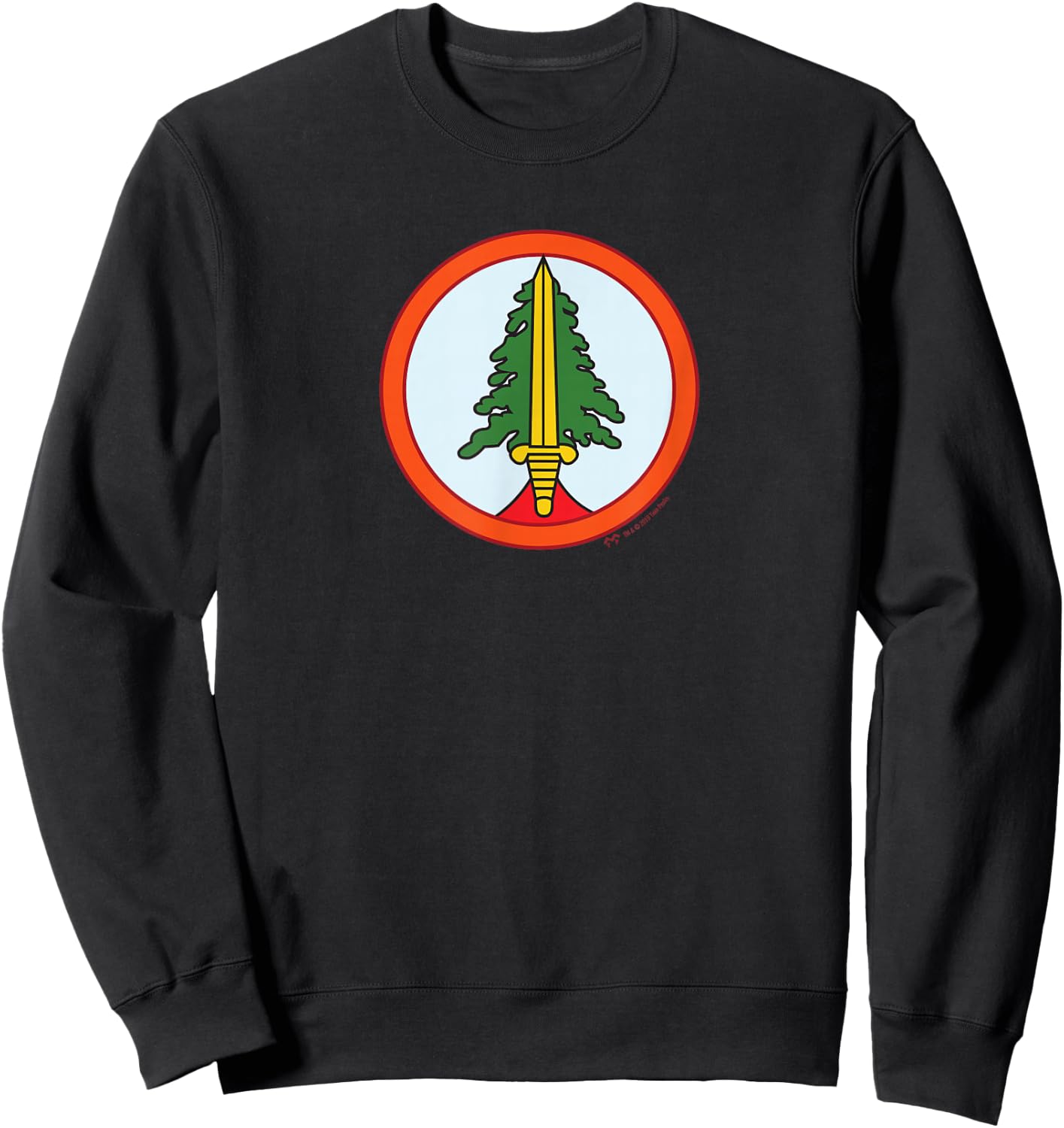 SHOWTIME Twin Peaks Bookhouse Boys Patch - Men's Black Solid - Small - Short Sleeve - Classic Fit - Cotton 65%, Polyester 35% Sweatshirt - Sweatshirt | Black