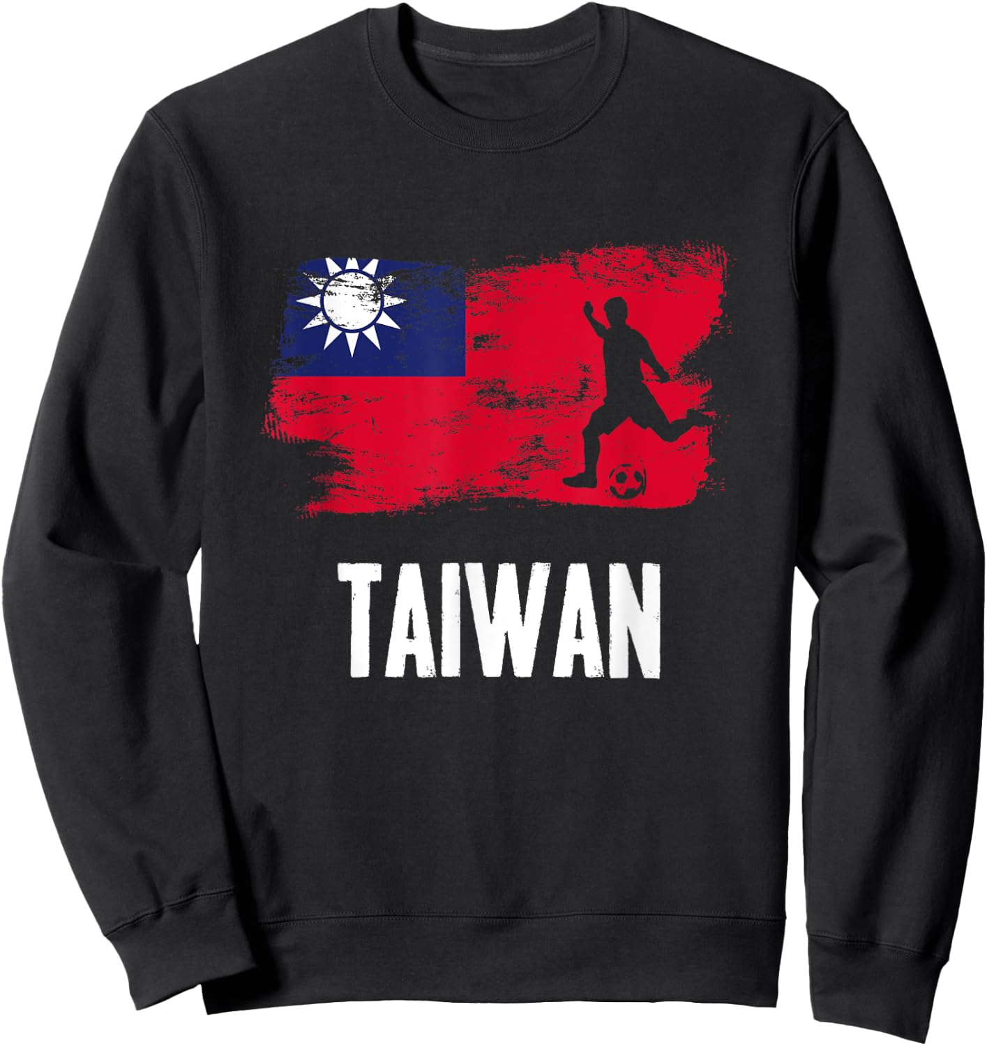 Taiwan Flag Jersey Taiwanese Soccer Team Taiwanese Sweatshirt - Sweatshirt | Black