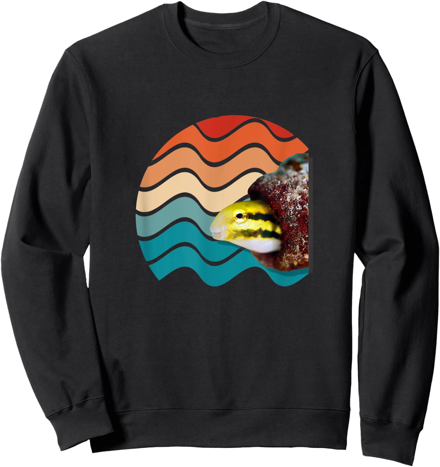 Striped Blenny And Striped Fang Blenn Retro Men Women Kids Sweatshirt - Sweatshirt | Black