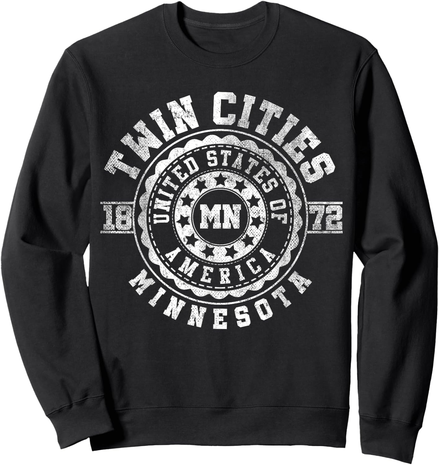 Twin Cities MN | Minnesota | Vintage City Apparels Sweatshirt - Sweatshirt | Black