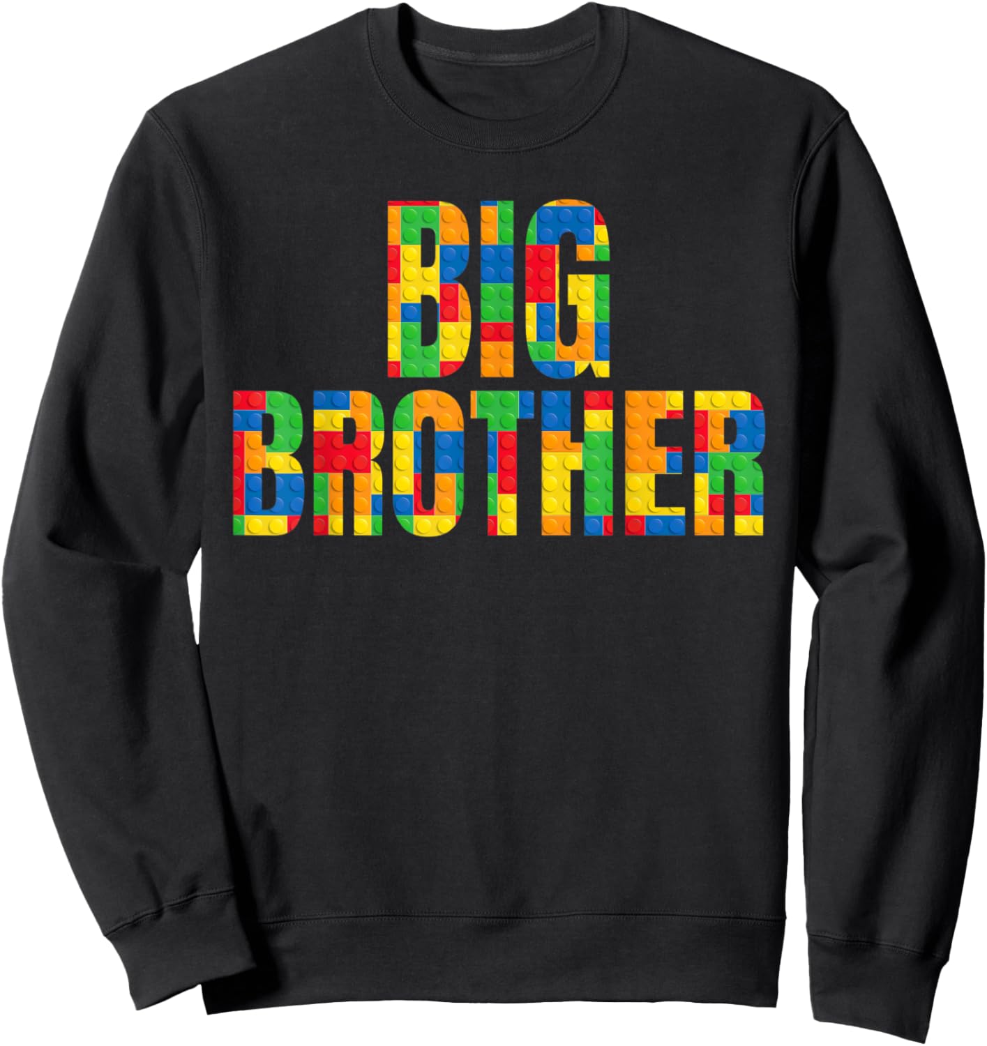 Big Brother Brick Master Builder Building Blocks Set Family Sweatshirt - Sweatshirt | Black