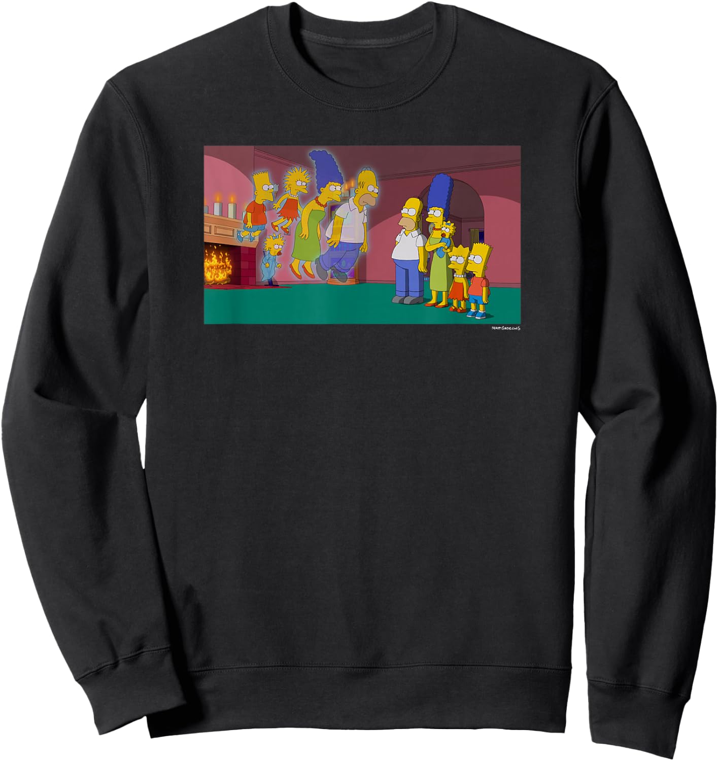 The Simpsons Treehouse Of Horror Halloween Ghost Family V-2 Sweatshirt - Sweatshirt | Black