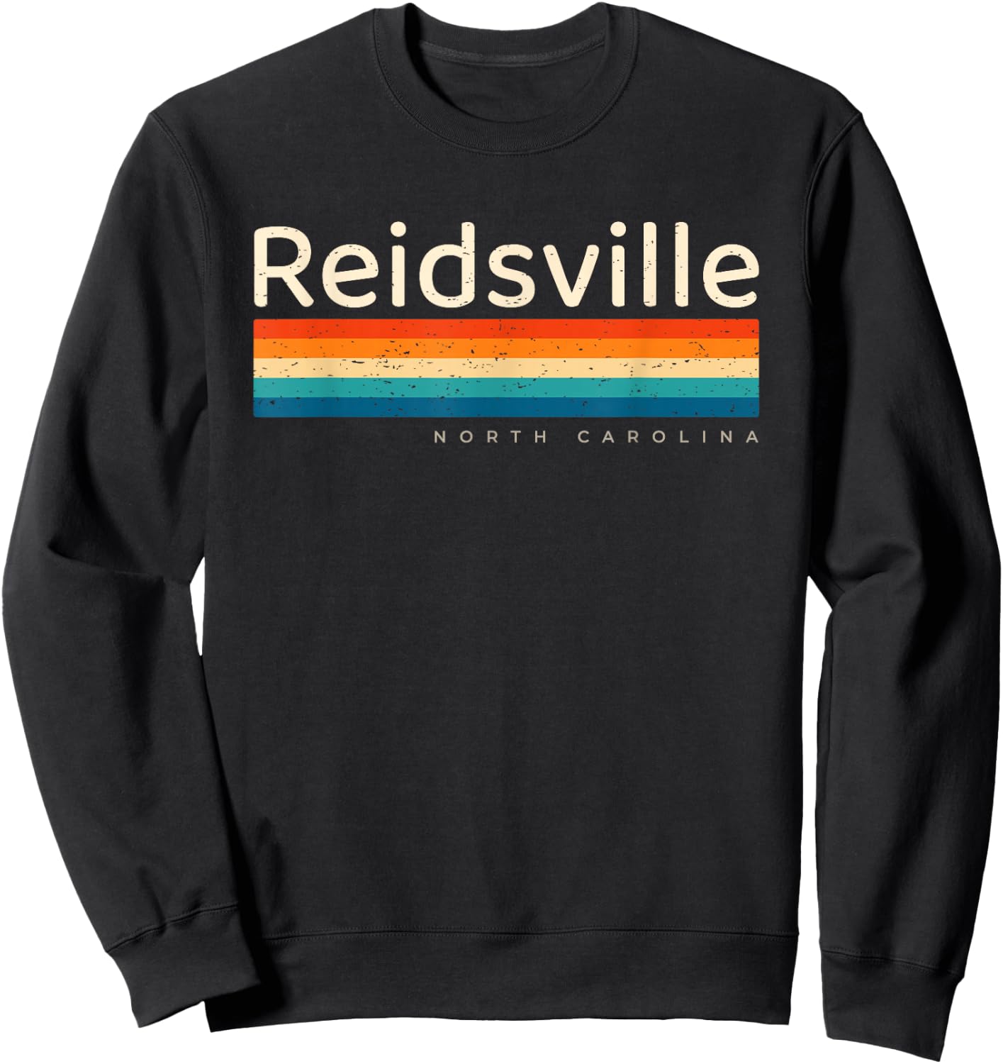 Reidsville NC North Carolina Retro Design Sweatshirt - Sweatshirt | Black