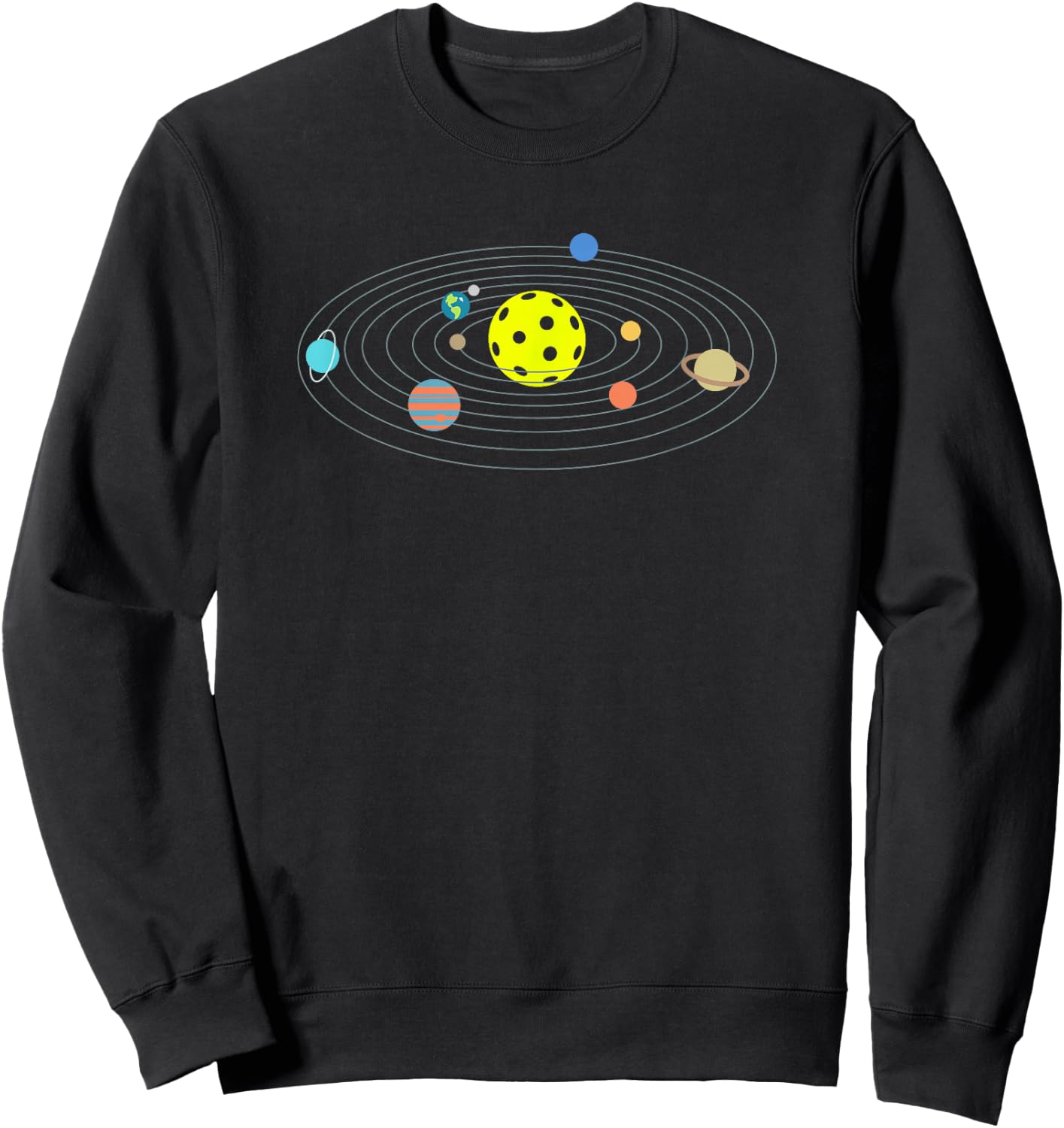Threadrock -Adults Pickleball , Black, Small, Classic Fit, Short Sleeve Sweatshirt - Sweatshirt | Black
