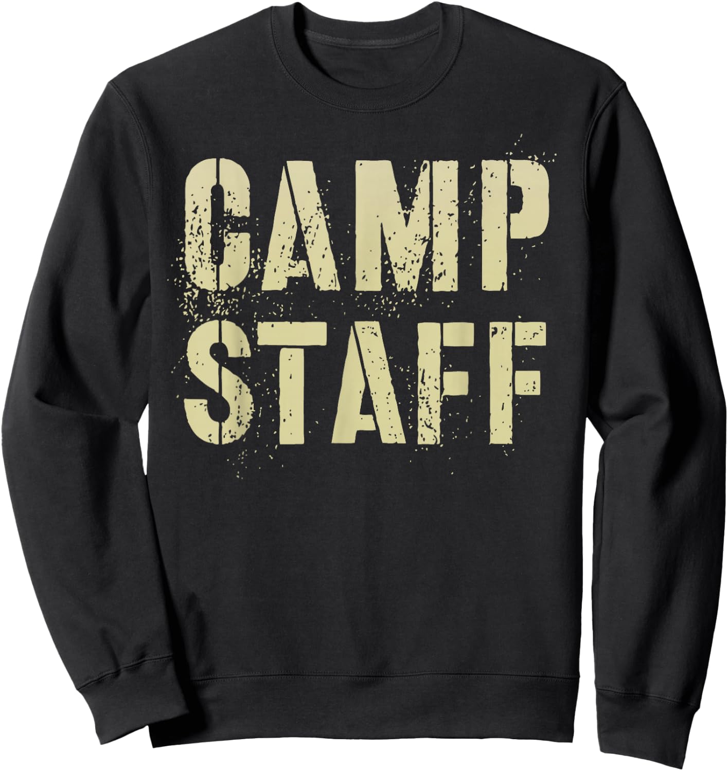 CAMP STAFF Summer Campground Host Crew Counselor Team Sweatshirt - Sweatshirt | Black