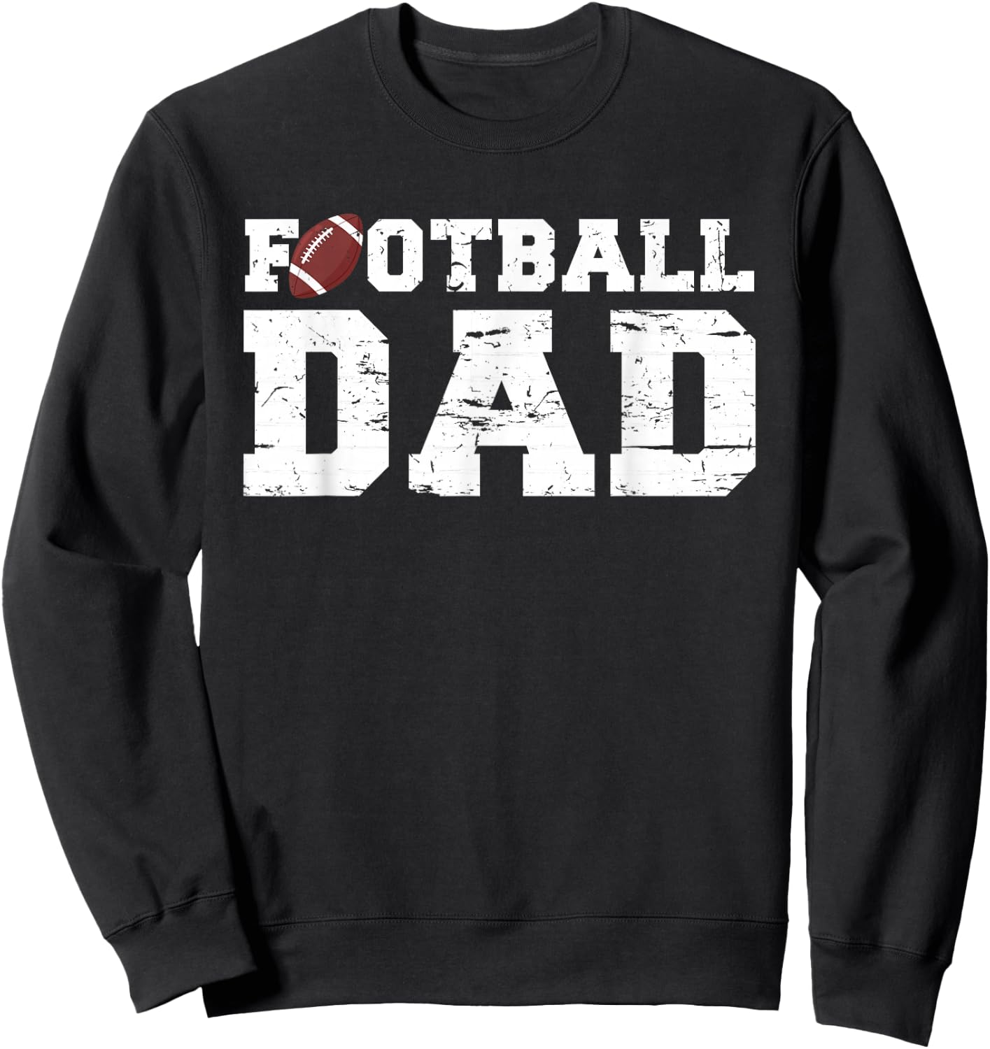 Football Papa Graphic Proud Football Dad Sweatshirt - Sweatshirt | Black