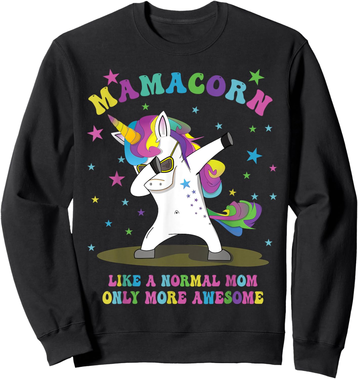 Funny Mamacorn Dabbing Unicorn Mother´s Day Mother Mom Sweatshirt - Sweatshirt | Black