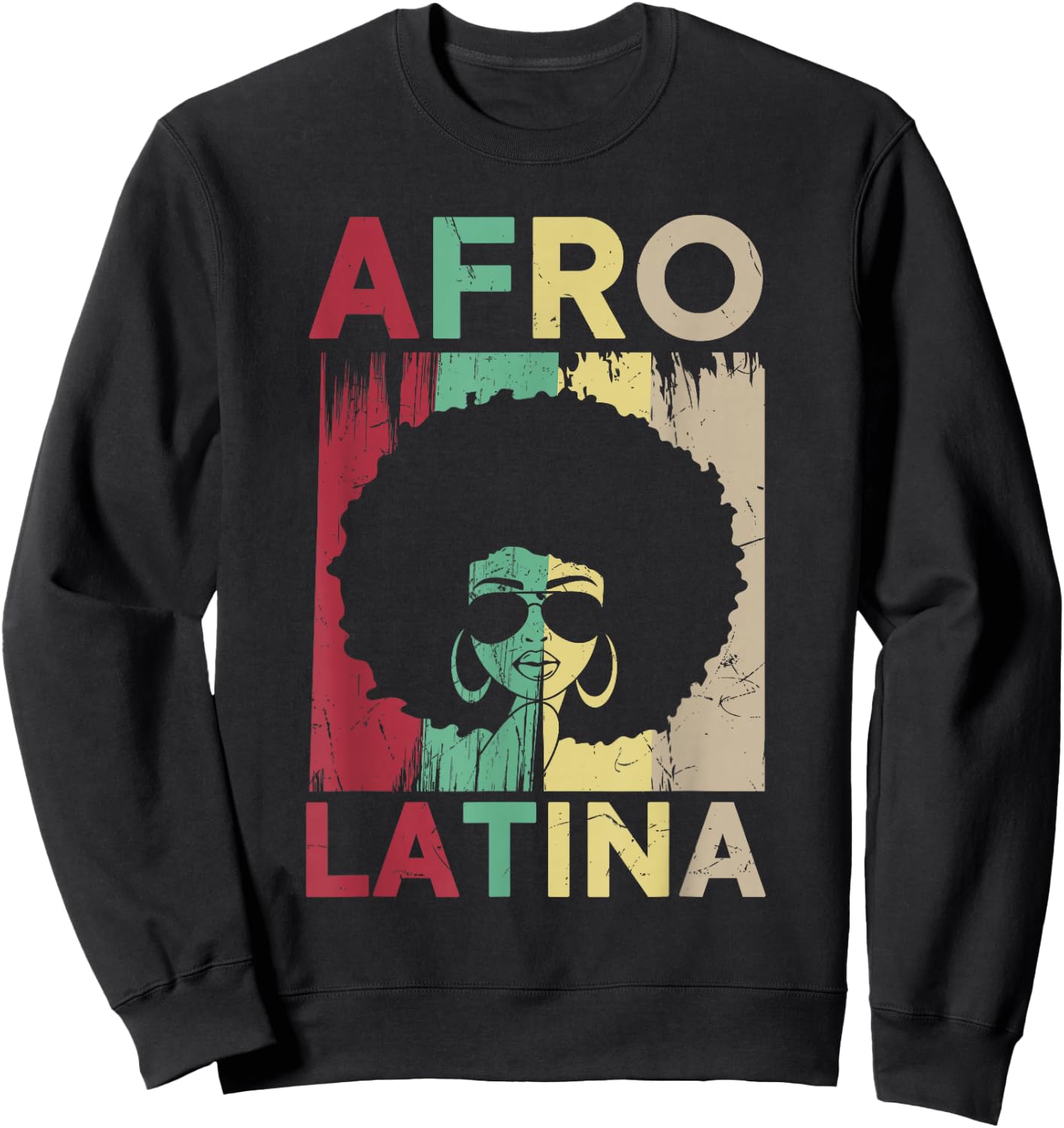 Afro Latina and Proud Shirt, Black Latinx Pride Sweatshirt - Sweatshirt | Black