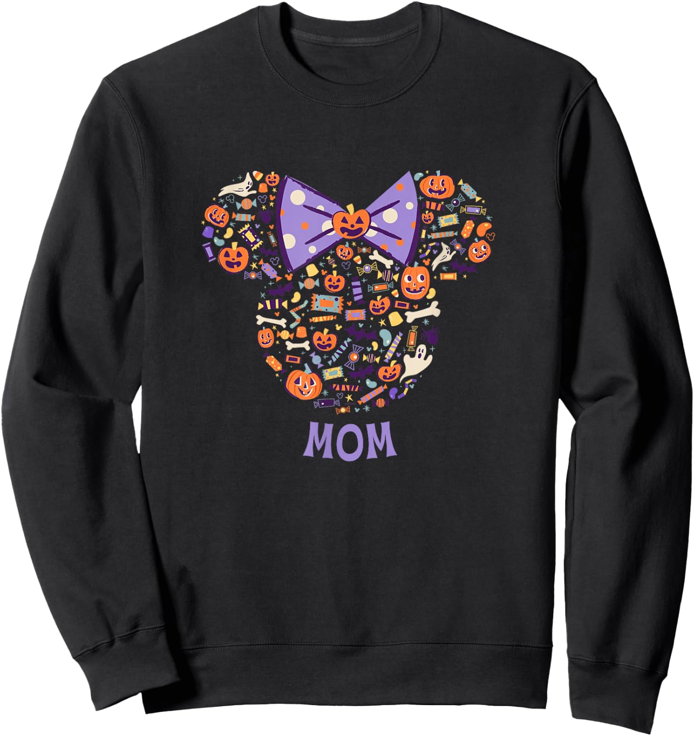 Disney Minnie Mouse Icon Halloween Mom Small Sweatshirt - Sweatshirt | Black